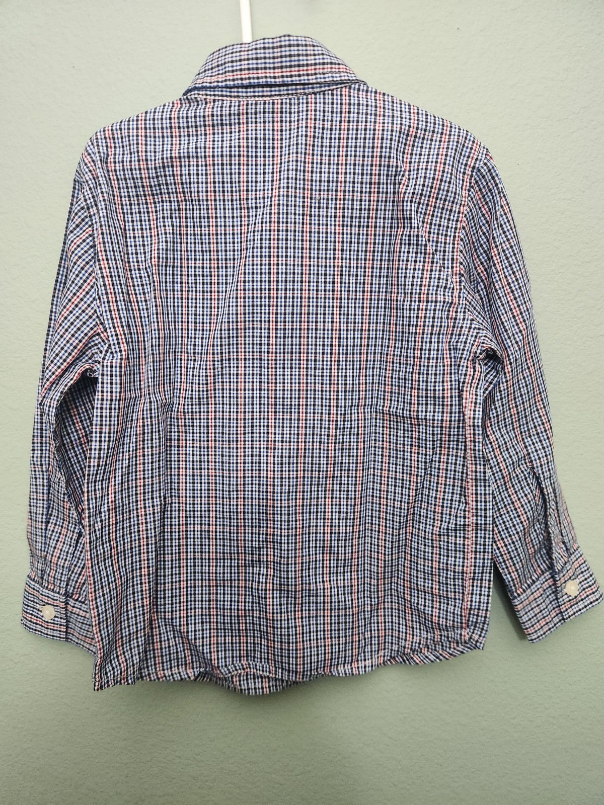 NWOT-Nautica Toddler Boys Plaid Button Down Dress Shirt Long Sleeve Size 3T