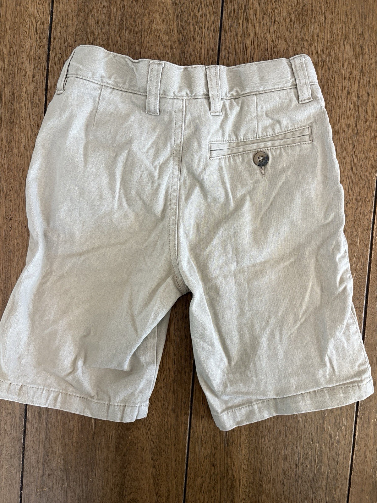 Old Navy French Toast Boys Uniform Bermuda Shorts Size 7 Beige 2 Piece Set