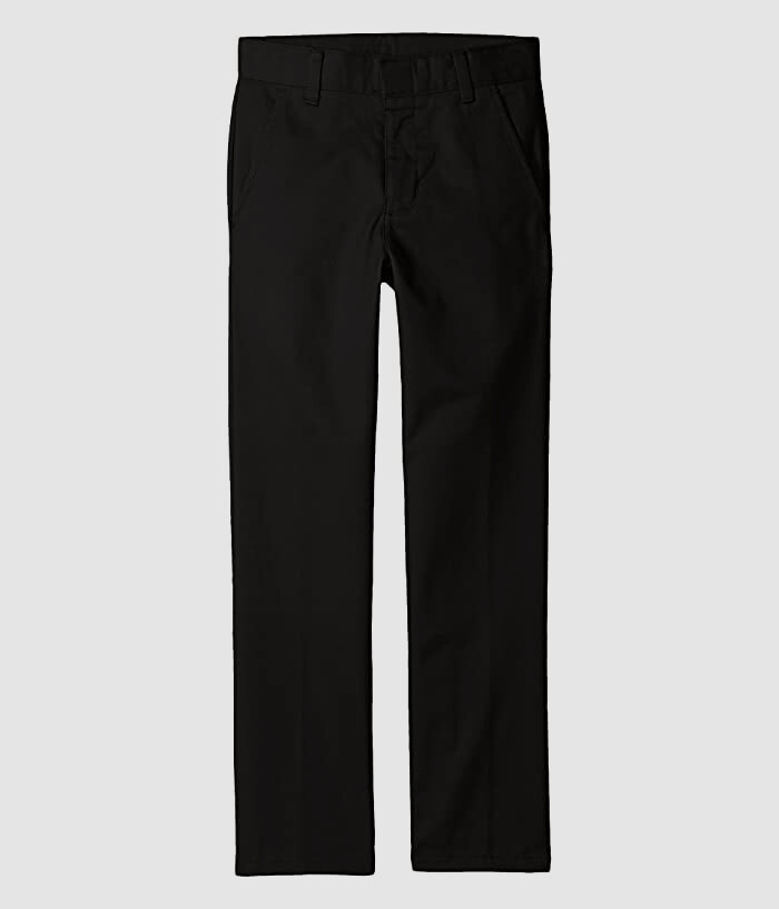 $79 Nautica Young Boy’s Size 7 Slim Black Flat Front School Uniform Chino Pants
