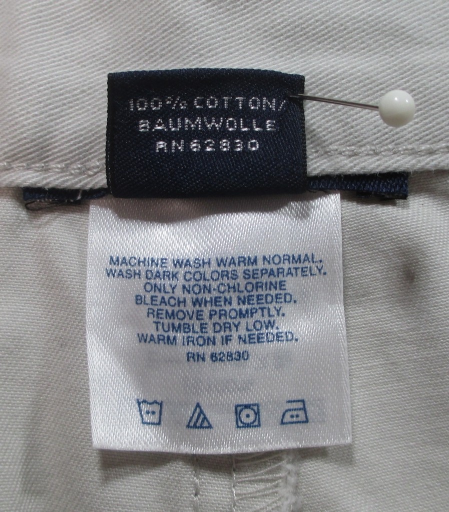 LANDS END Light Stone Cotton Twill Cargo Style Shortss Boys 14 NEW