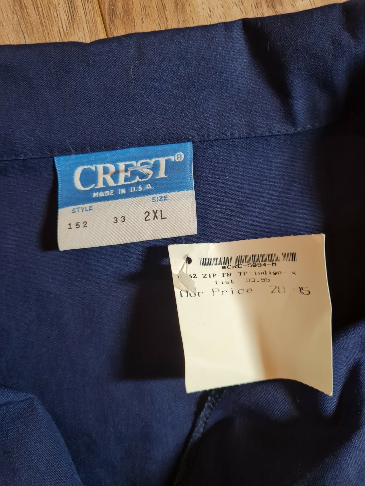 Vintage Visa by Milliken Uniform T-Shirt Polo at the castle Navy Blue Size 2XL