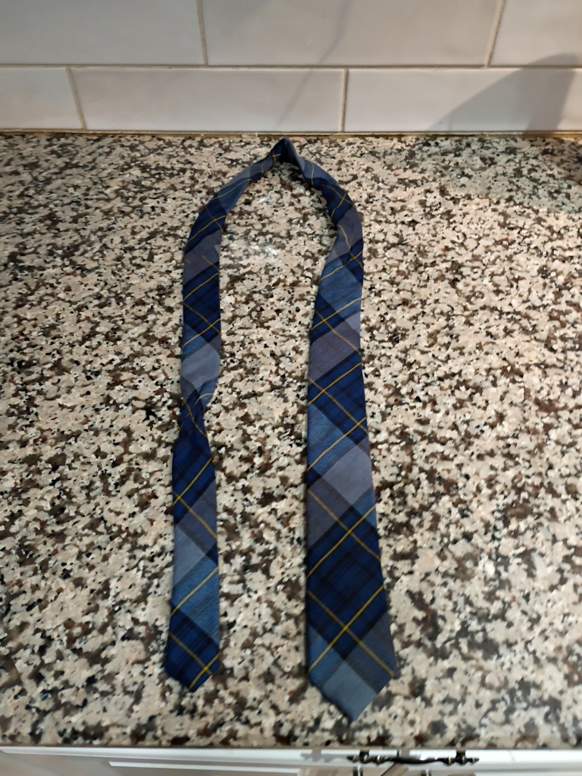 Lands End Kids Plaid Tie 48 Inches Total Length