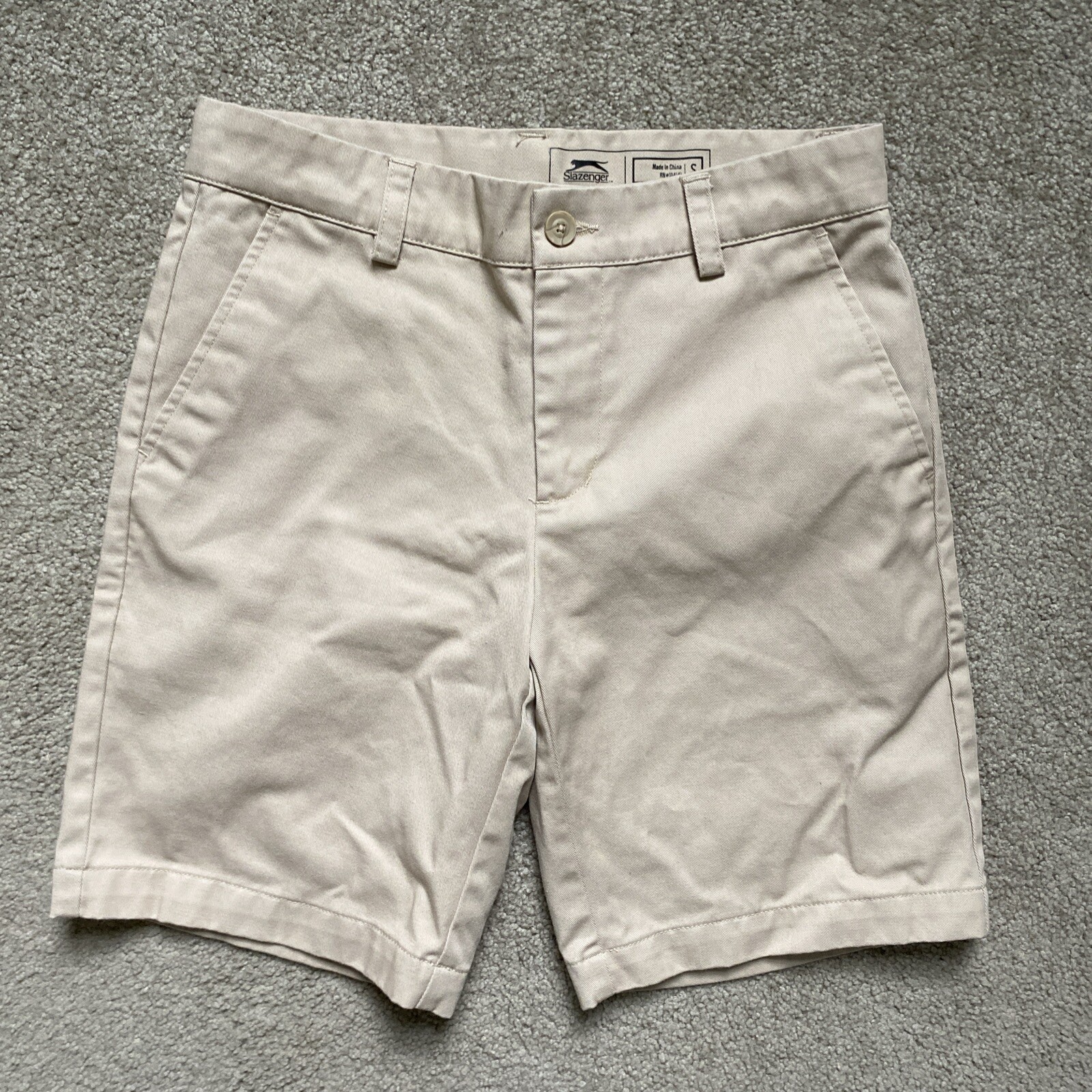 Boys Slazenger Size S Tan Dress Uniform Shorts Adjustable Waist
