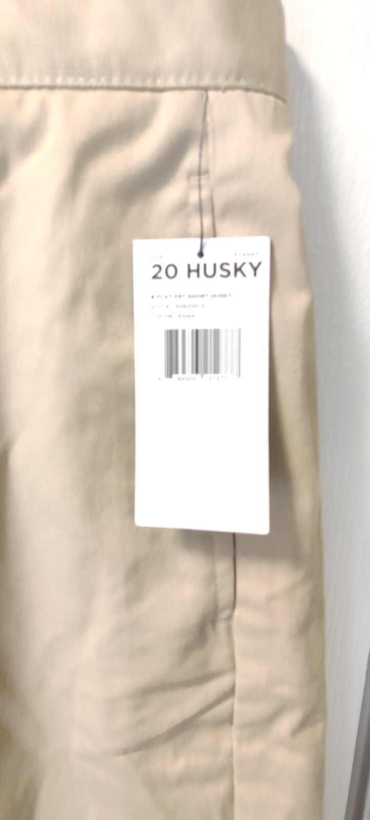 BOYS 20 Husky KHAKI FRENCH TOAST SCHOOL UNIFORM SHORTS ADJUSTABLE WAIST