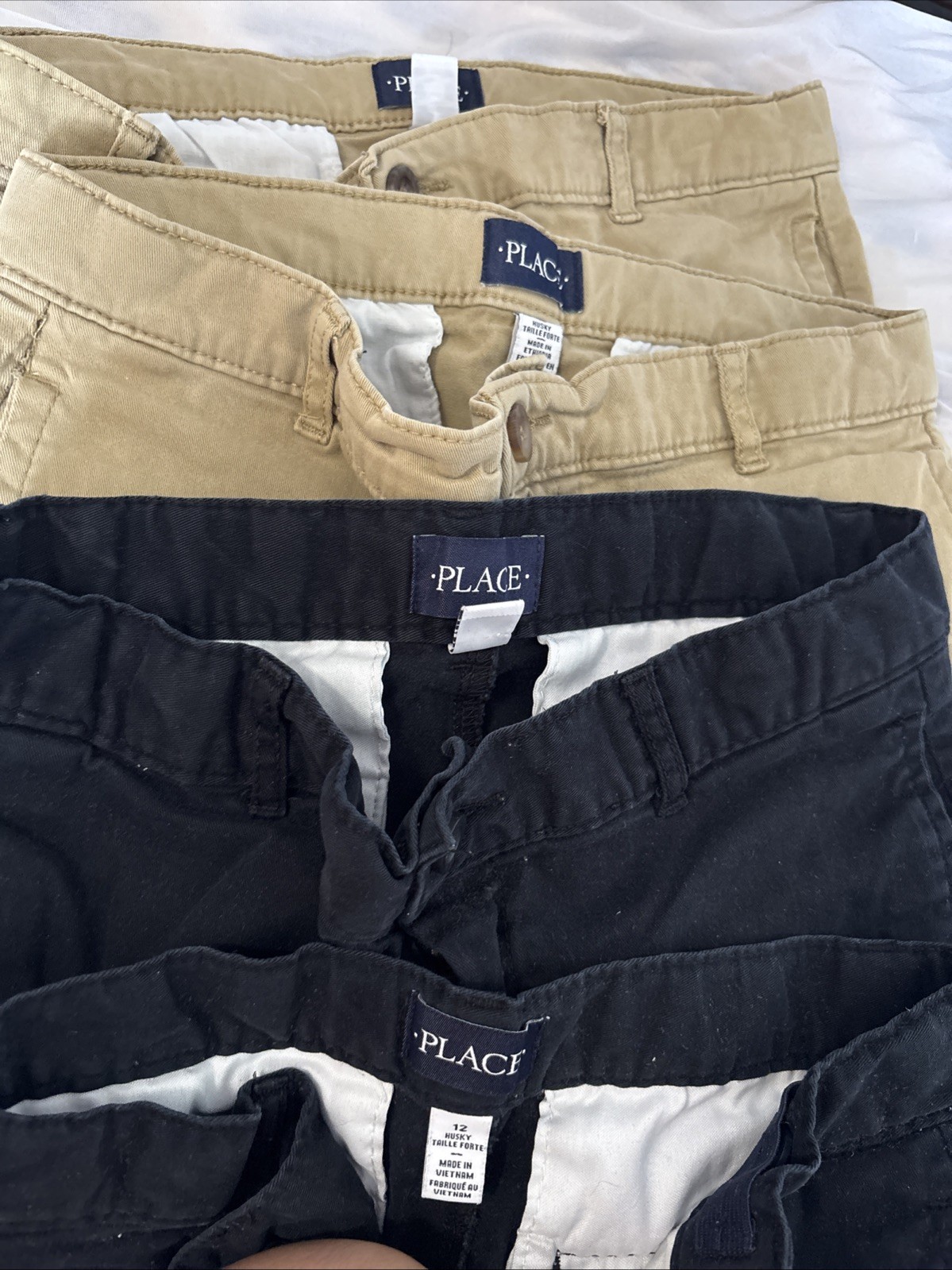 12 Husky The Children’s Place School Uniform Pants And Shorts Lot Of 6 USED