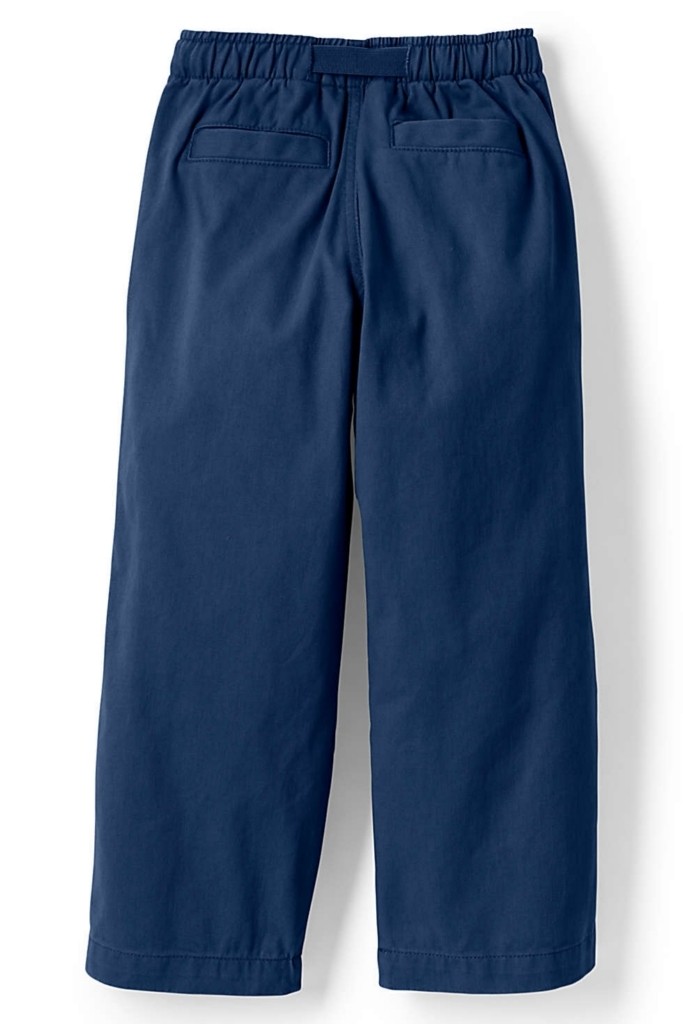 LANDS END Deep Sea Navy Open Bottom Climber Pants Boys M 8 NEW