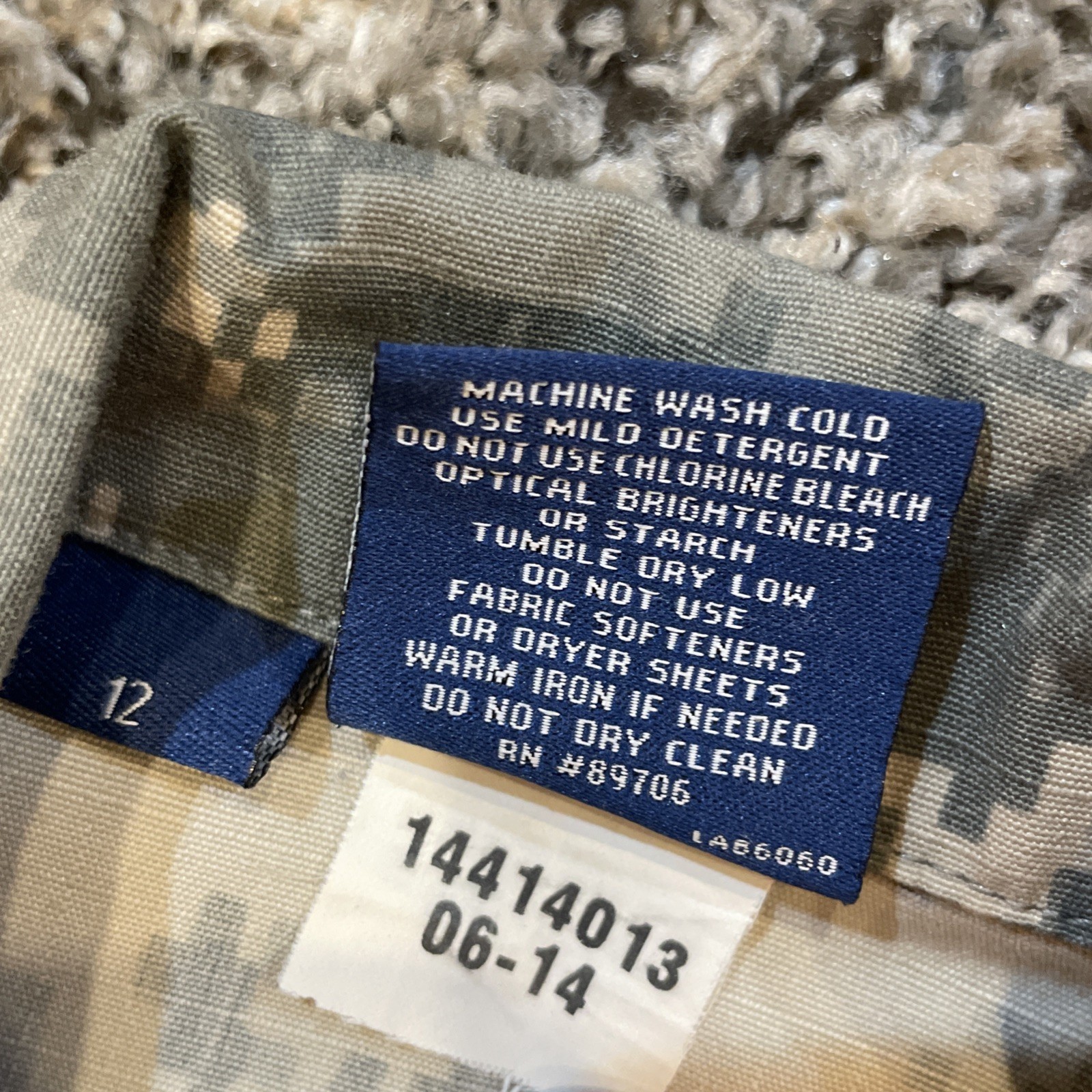 Propper Boys size 12 Gray/Green Digital Camo Shirt/Jacket Long Sleeve