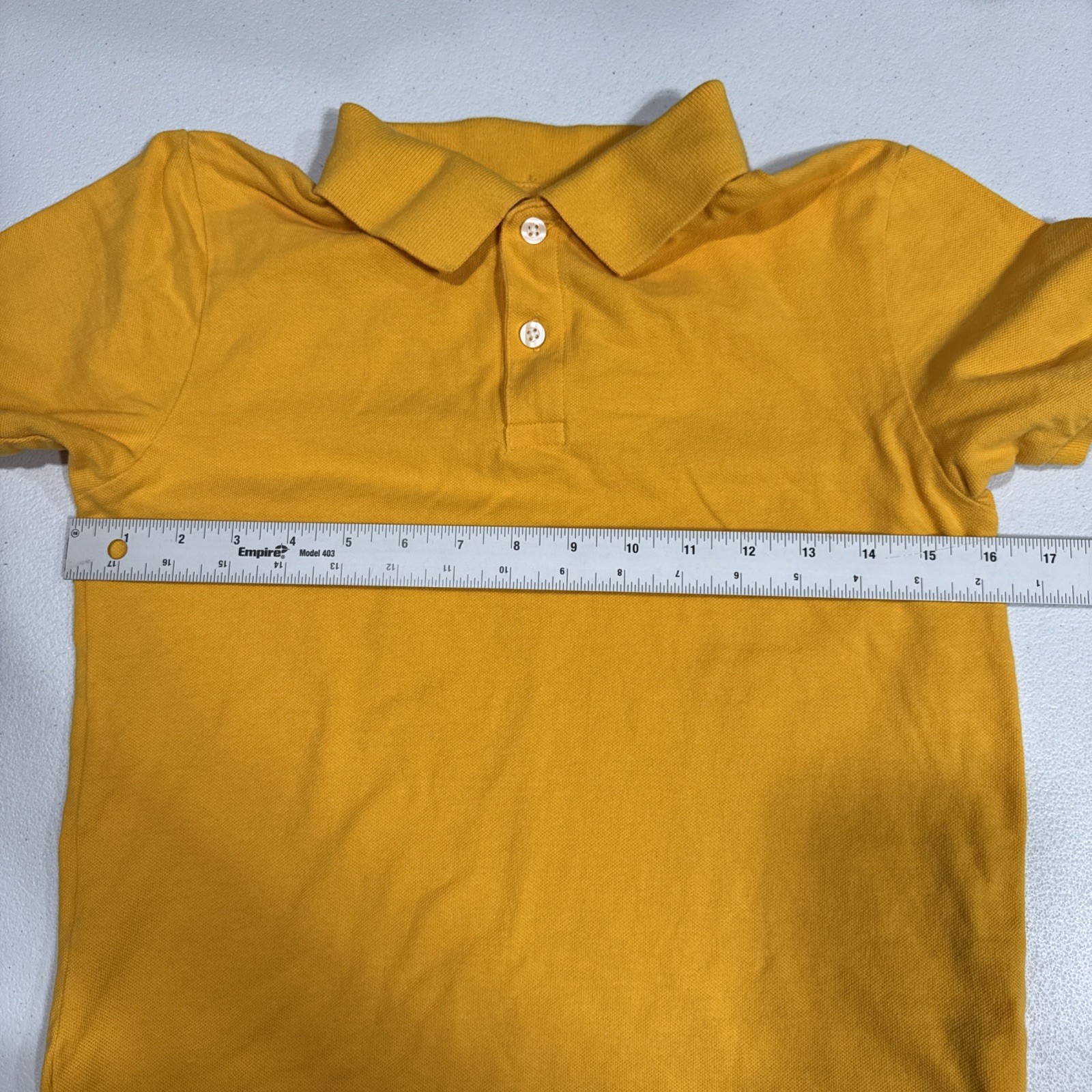 The Childrens Place School Uniform Short Sleeves Polo Shirts Yellow Blue L 10-12