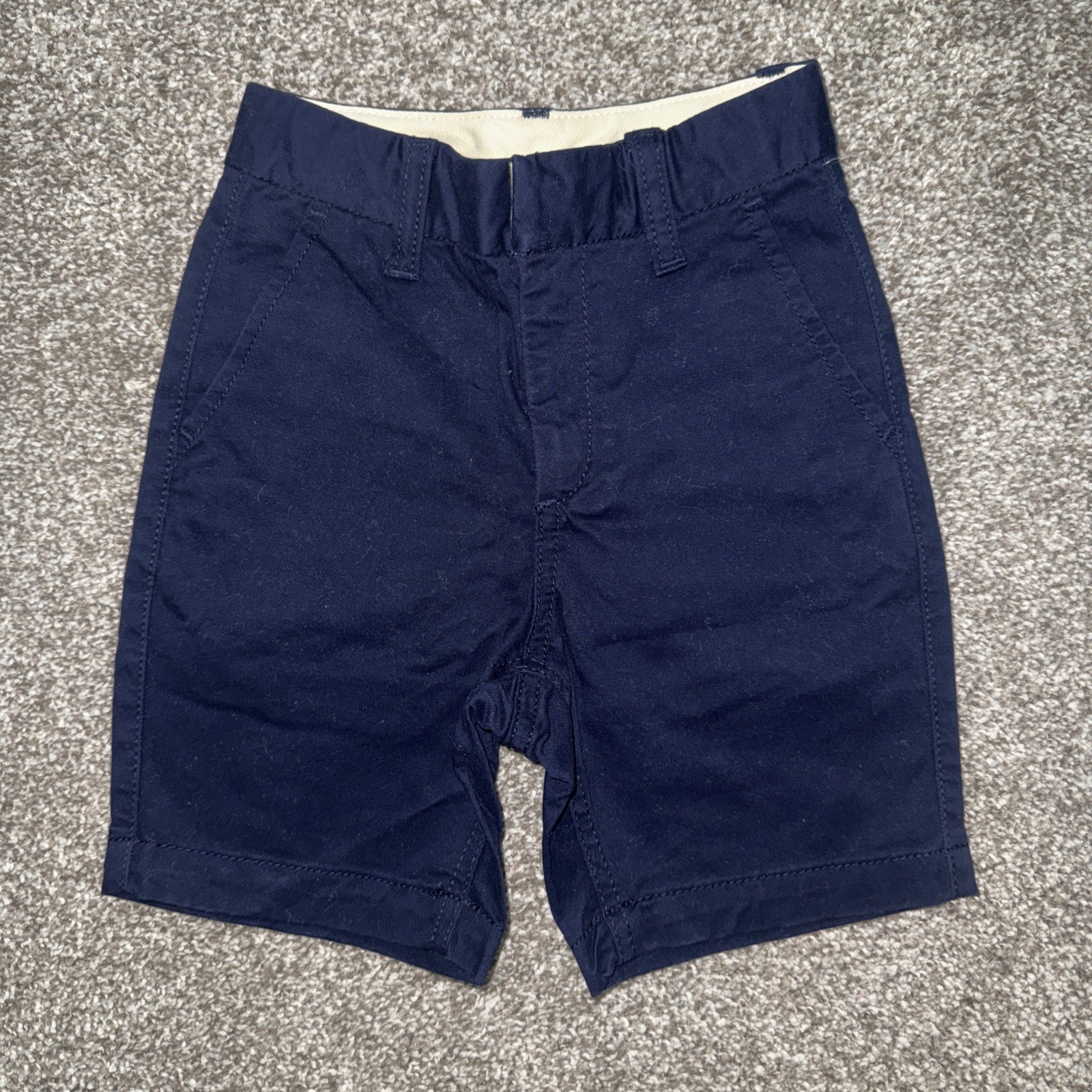 Gap Kids Size 5 Slim Boys Shorts Navy Blue Dress Uniform Chino Flat Front NWOT
