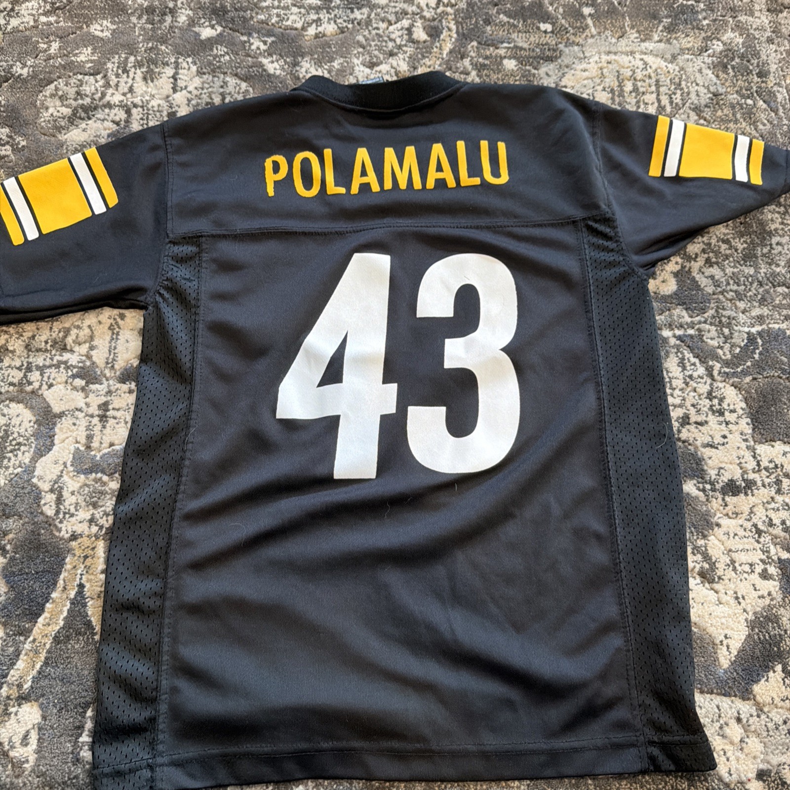 NFL Pittsburgh Steelers Football Jersey #43 Troy Polamalu Size: M (Boy)