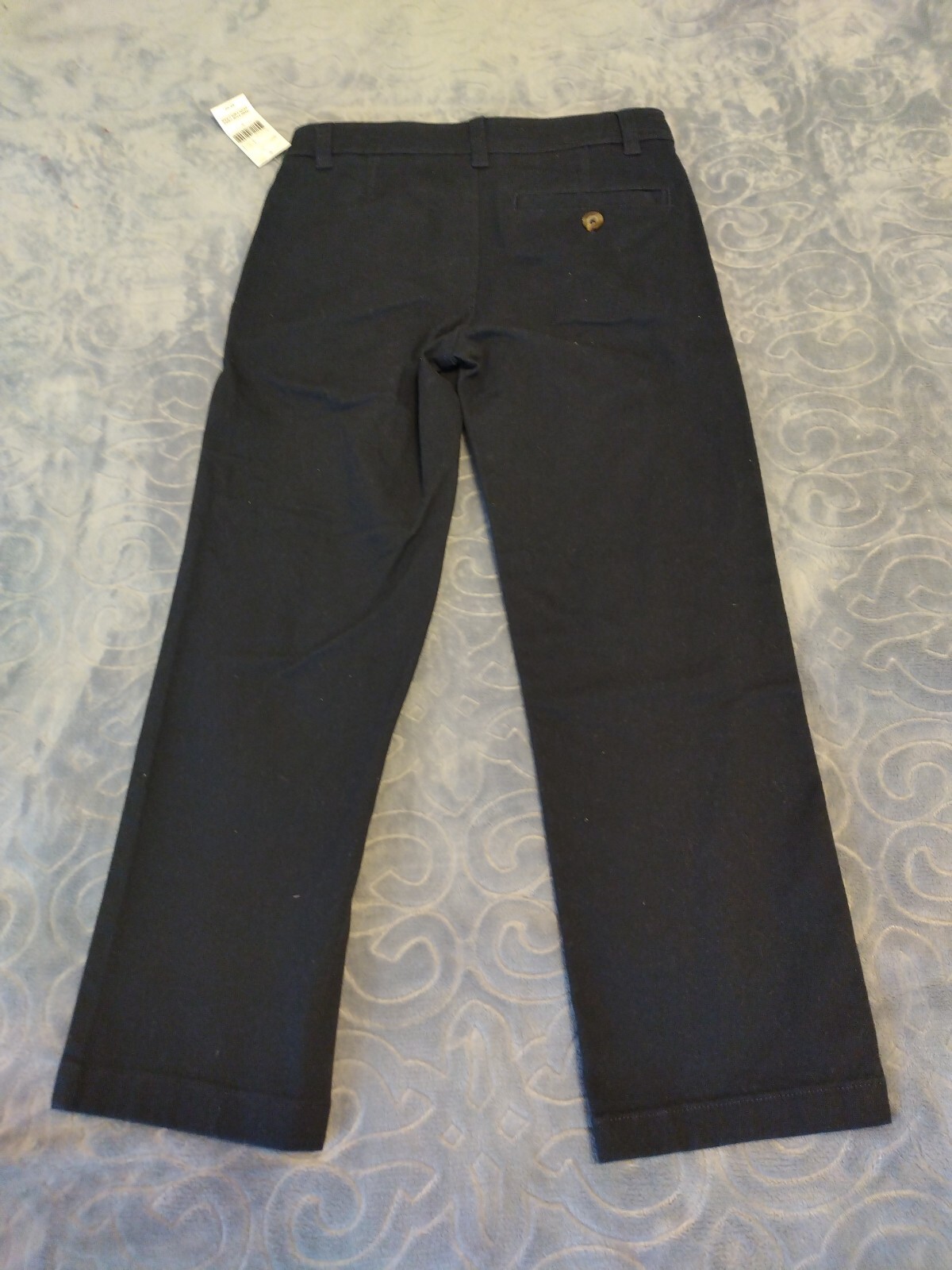 Simply Styled Boys Flat Front Stretch School Uniform Pants Navy Blue Sz 6 NWT