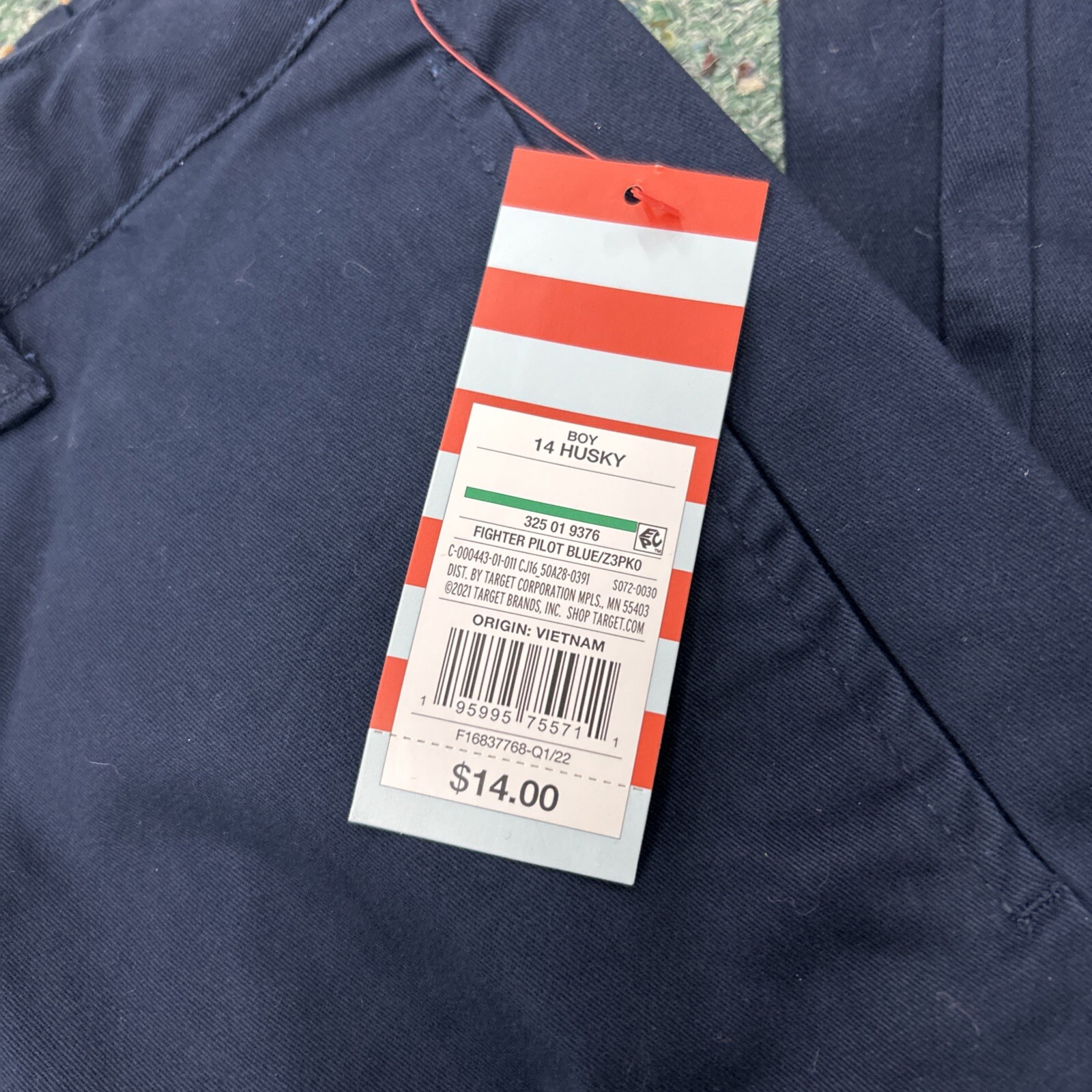 Cat & Jack Boys Size 14 Husky School Uniform Pants Fighter Pilot BLue