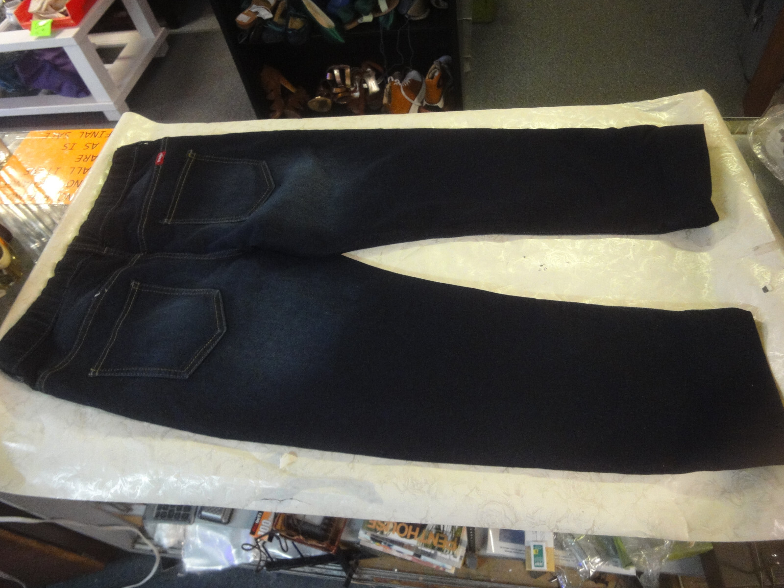 Wrangler Slim fit boys 14 husky denim dark blue jeans NWT