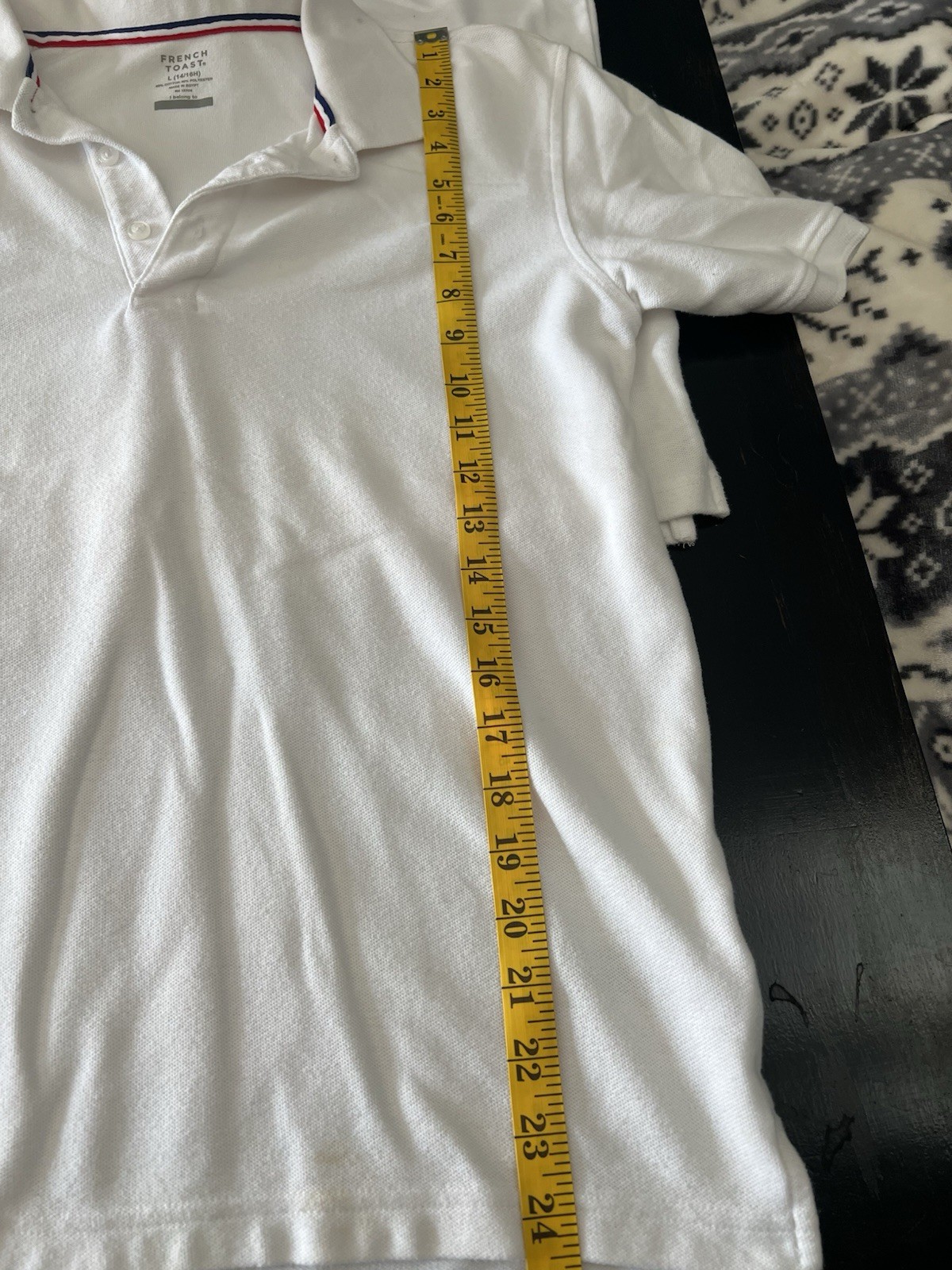 Boys Polo White Uniform Size L (14/16H) Set Of 2
