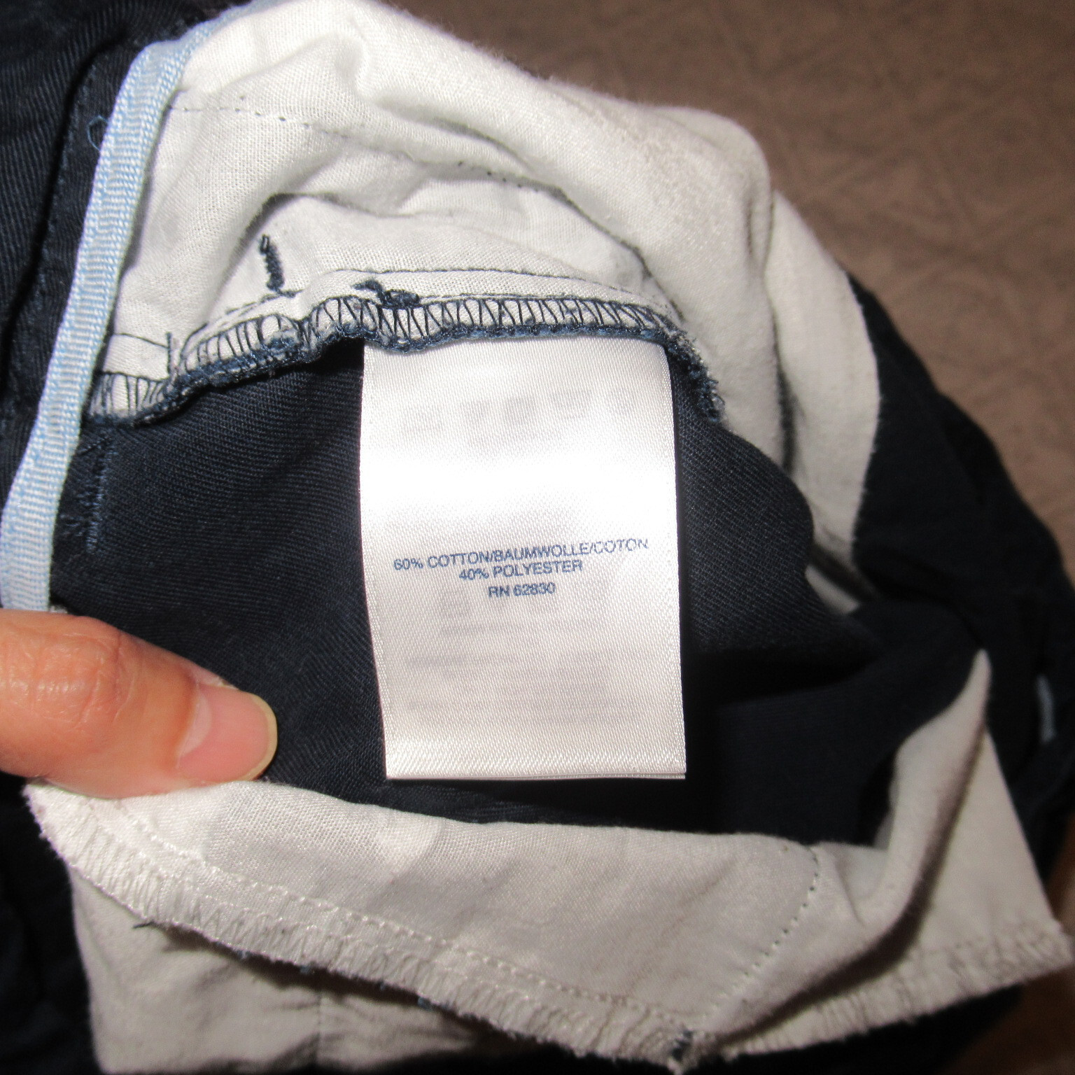 Lands’ End Boys Navy Iron Knee Chino Twill Cadet School Uniform Pants Boys 20