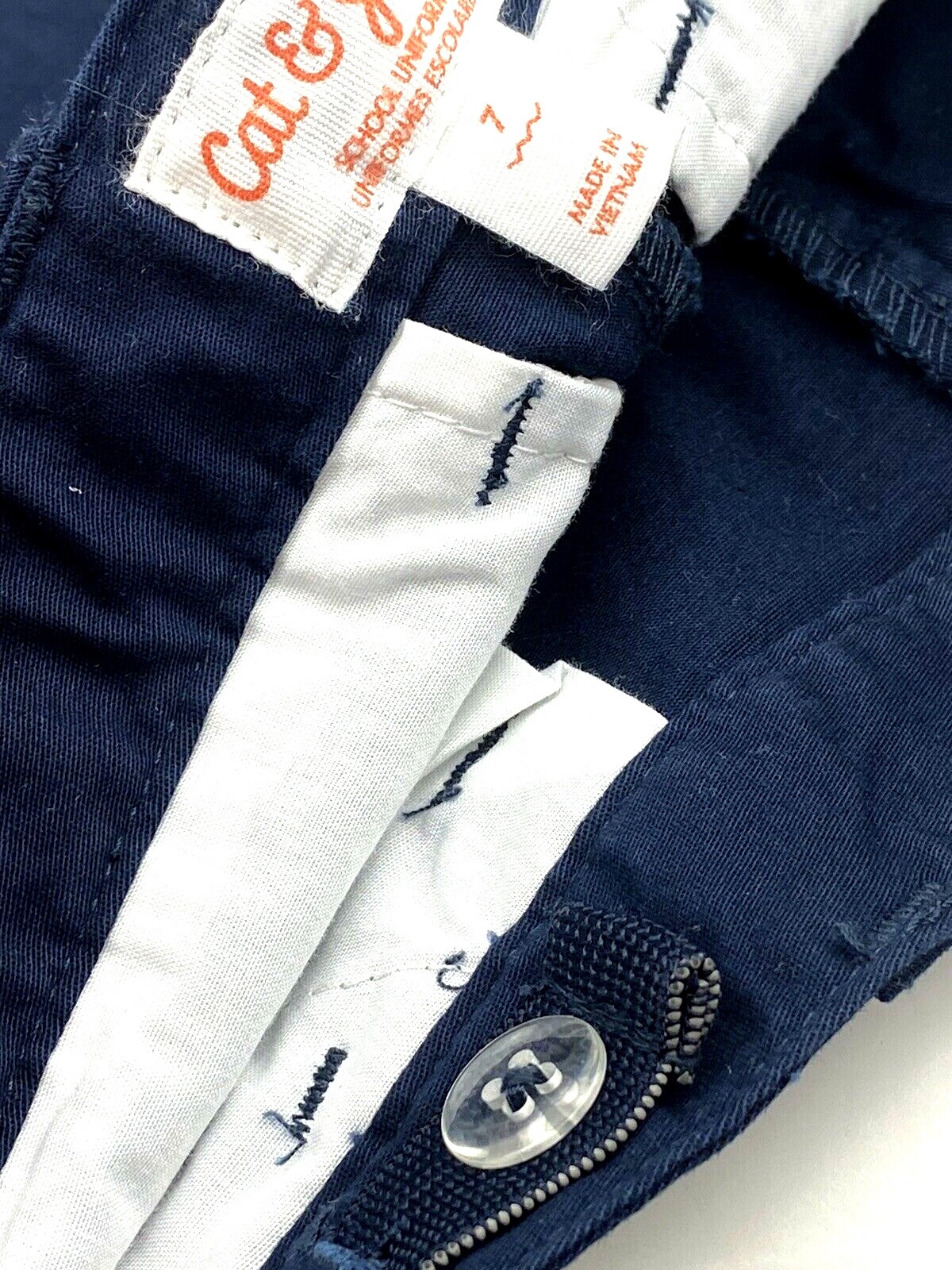 Boys School Uniform shorts Size 7 Adjustable waist navy blue children kids
