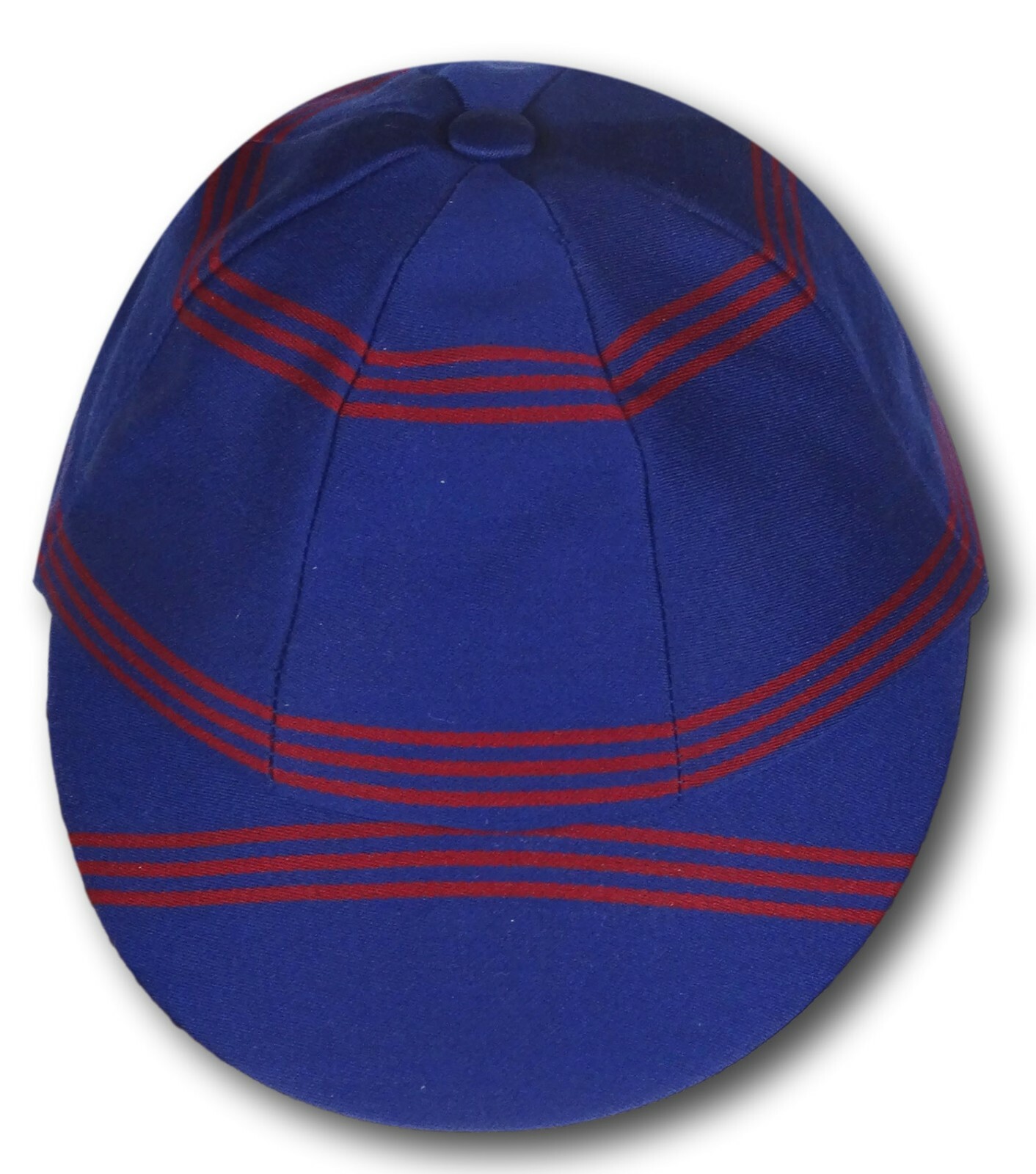 Royal Blue & Red Venetian Stripe Wool Worsted School Uniform / Rowing Cap