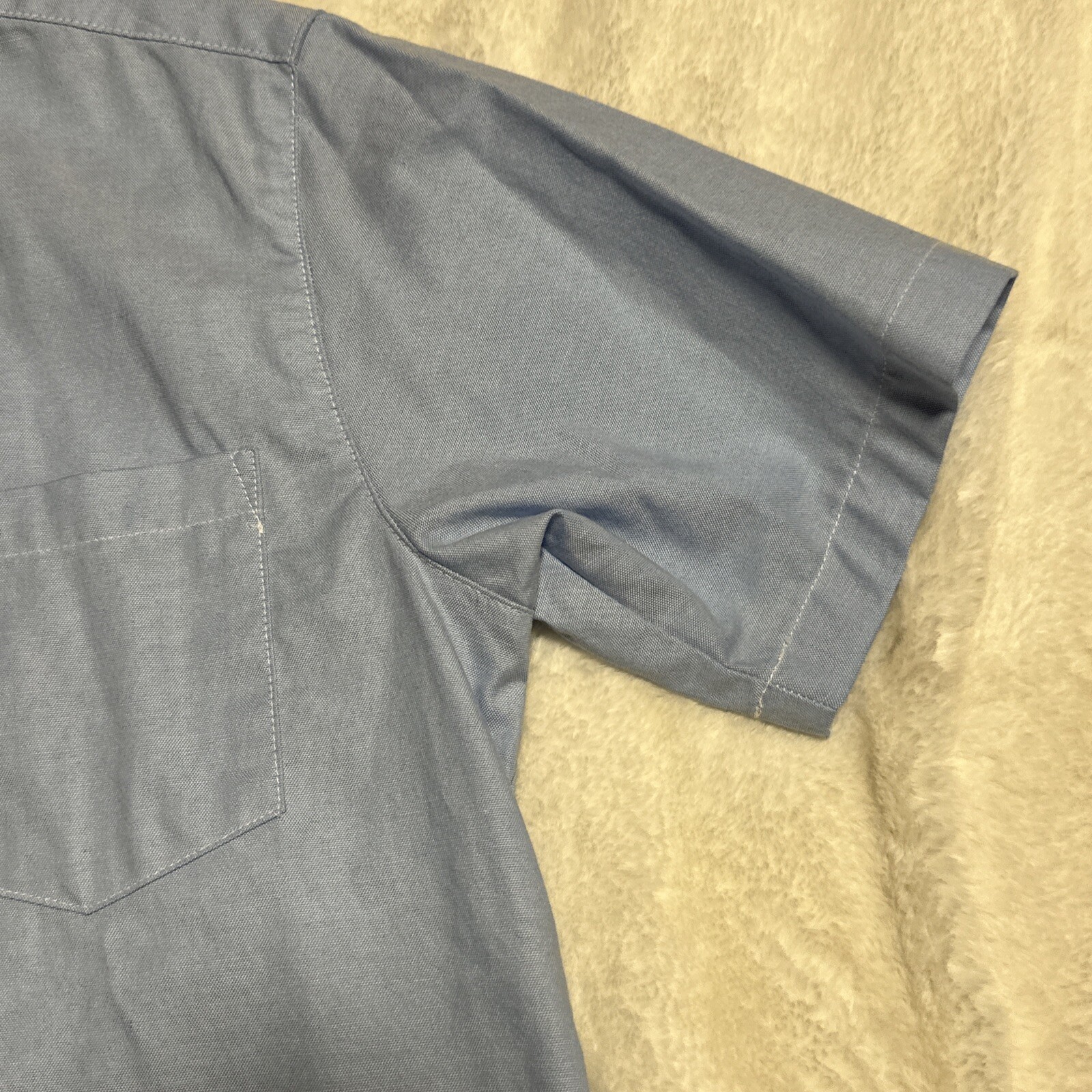 French Toast Size 14 Short Sleeve Button Down Uniform Shirt Light Blue (#11)