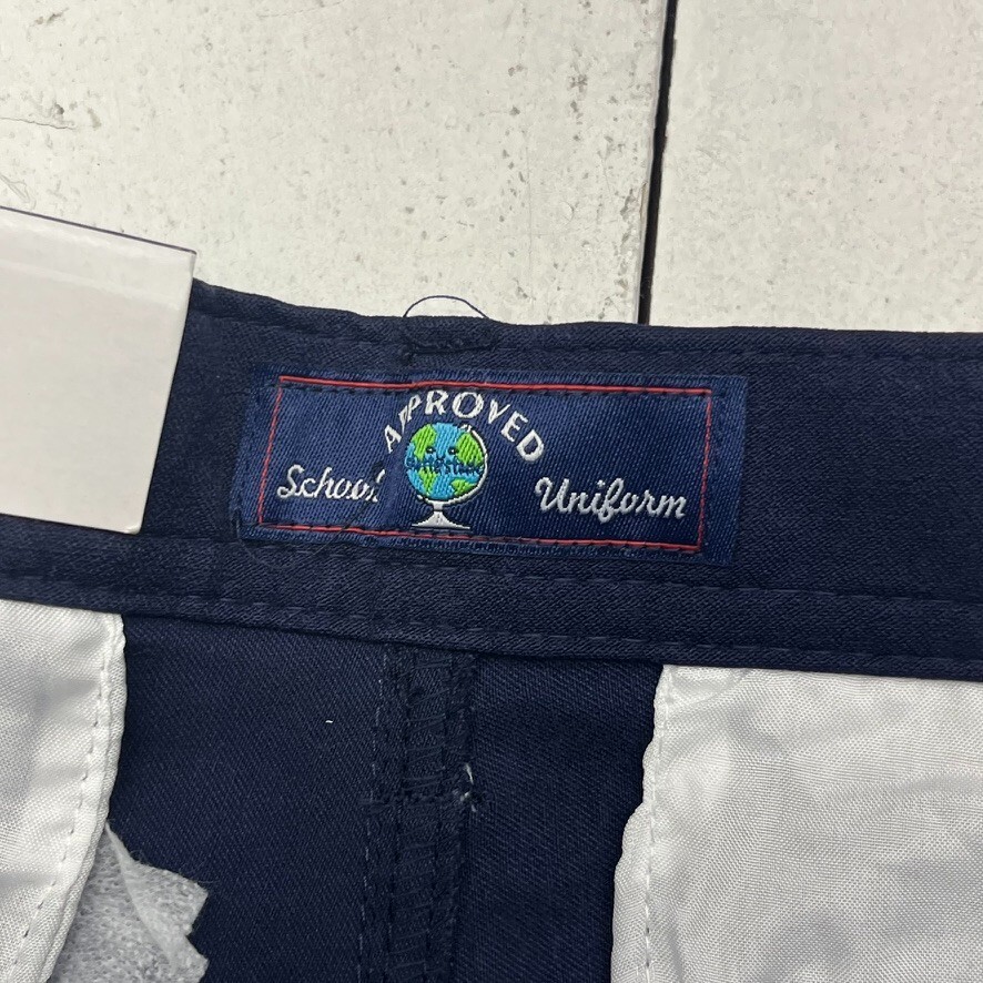 School Approved Uniform Dark Blue Super Stretch Khaki Pants Boys Size 8 NEW