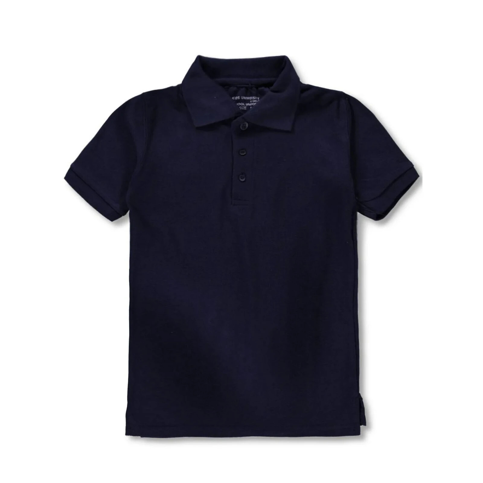 Kids University Youth Pique Polo Shirts Boys Size 6 Navy Blue Cotton Blend