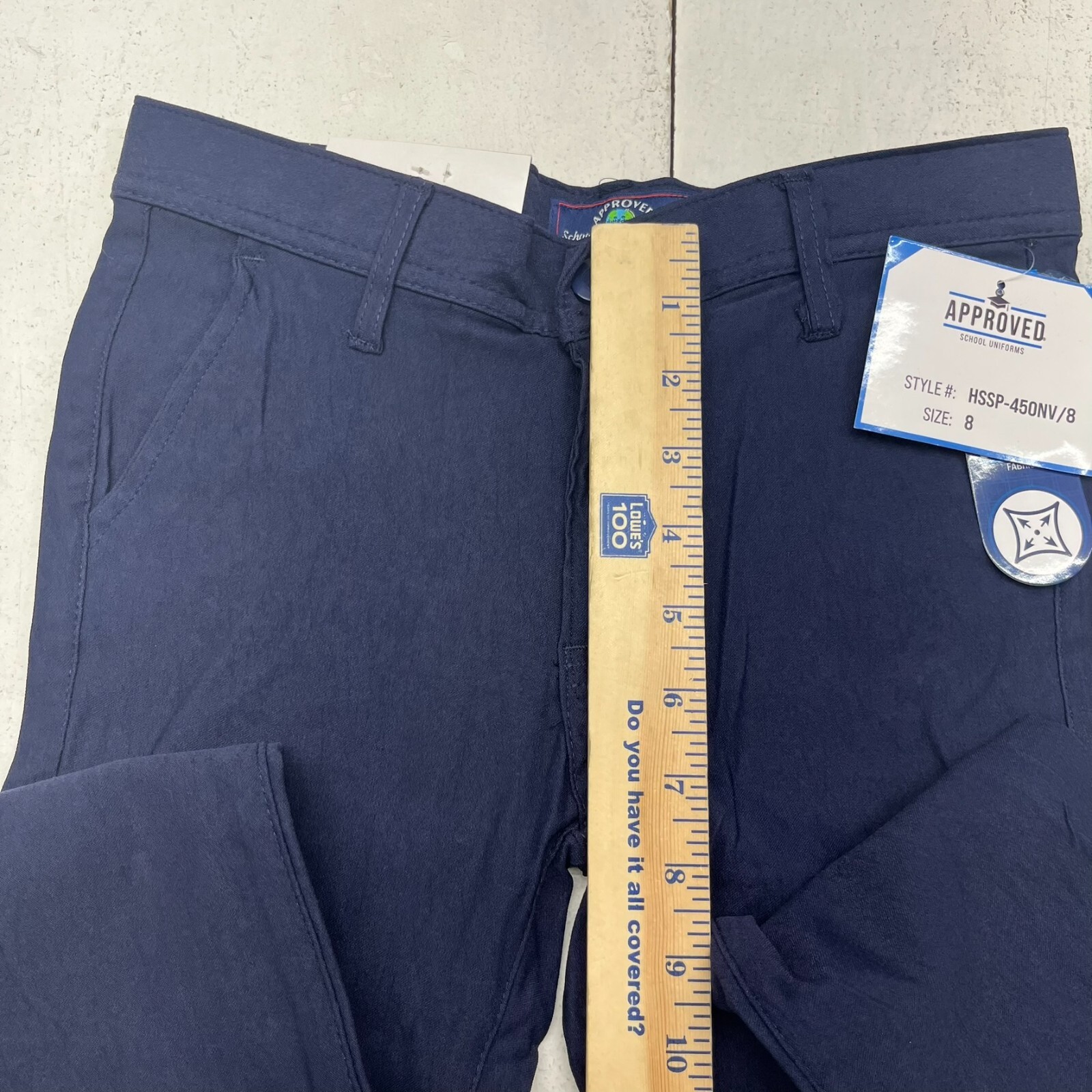 School Approved Uniform Dark Blue Super Stretch Khaki Pants Boys Size 8 NEW