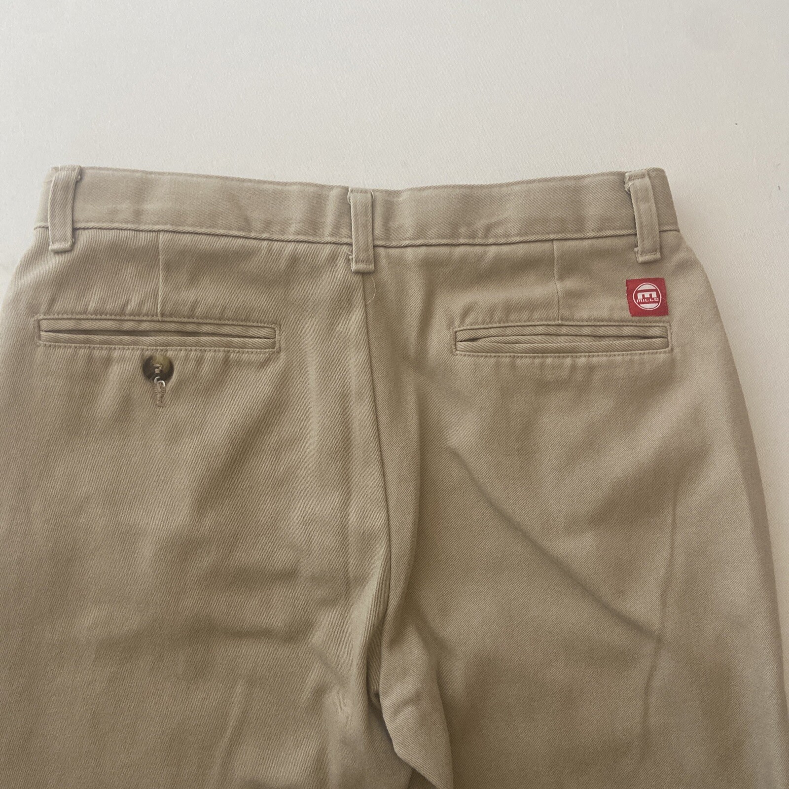 Mills Uniform Khaki Flat Front Pants : 18R Boys