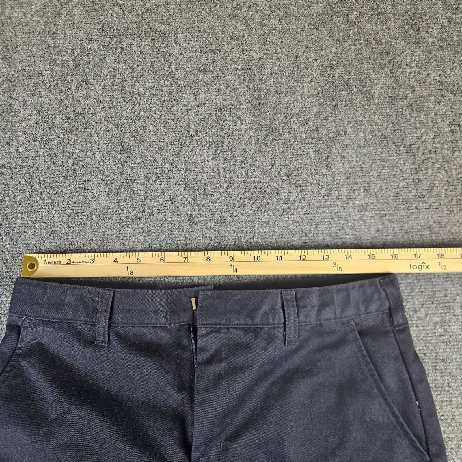 School Apparel Inc Navy Blue Uniform Shorts Boys 31 Husky Adjustable Waist