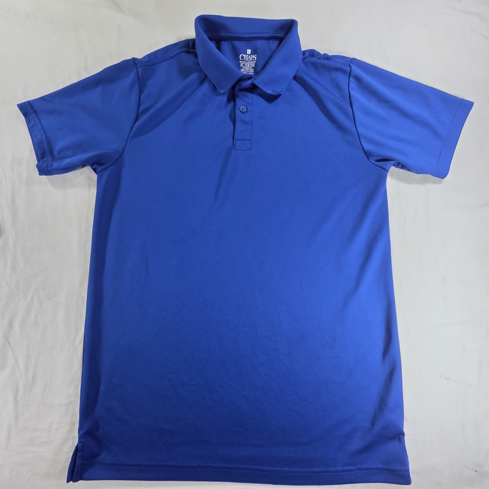 Chaps Polo Shirt – Boys XL 18/20 School Approvesld Uniform Royal Blue