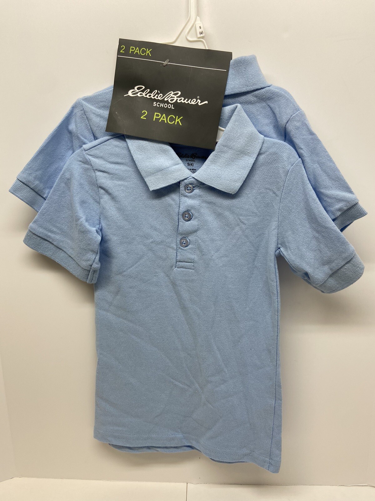 EDDIE BAUER SCHOOL UNIFORM SHORT SLEEVE POLO (2 PACK) – MULTI COLORS/SIZES –
