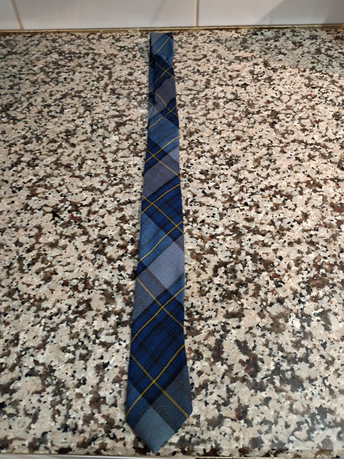 Lands End Kids Plaid Tie 48 Inches Total Length