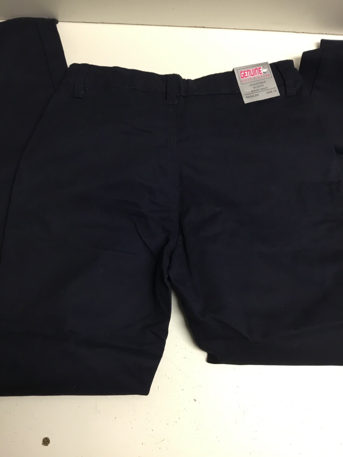 Genuine School Uniform Boys’ Twill Pants – Basic Navy Blue – 16 Regular