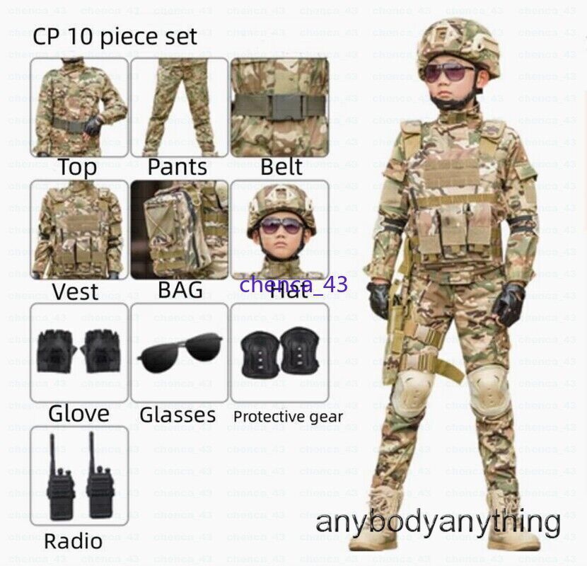 Children’s Spring Autumn Camouflage Suit Special Forces Tactic Training Uniform