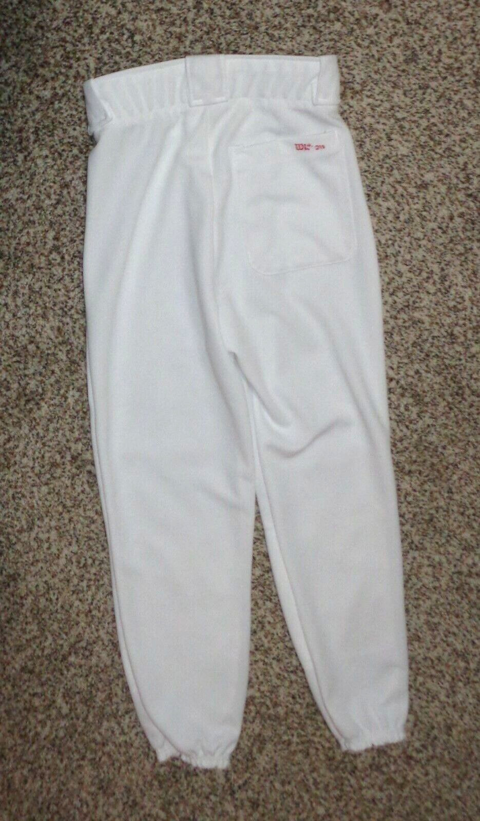 Wilson Boys White Baseball Pants Size Small