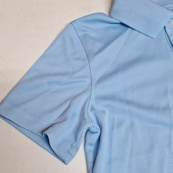 NEW! SET OF 2 Size Medium Performance Uniform Polo Shirt, Light Blue -Cat & Jack