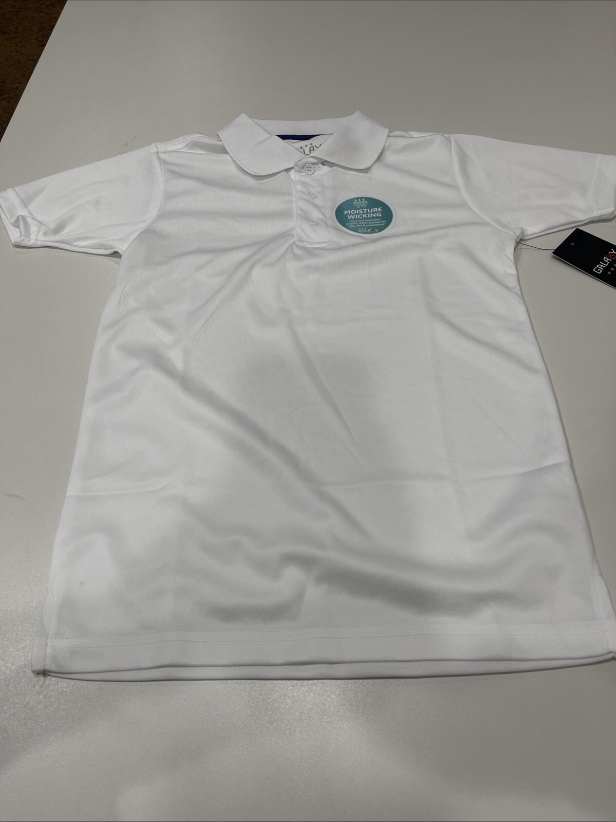 Galaxy By Harvic School Uniform Short Sleeve Boy’s Pique Polo Shirt White S(8)