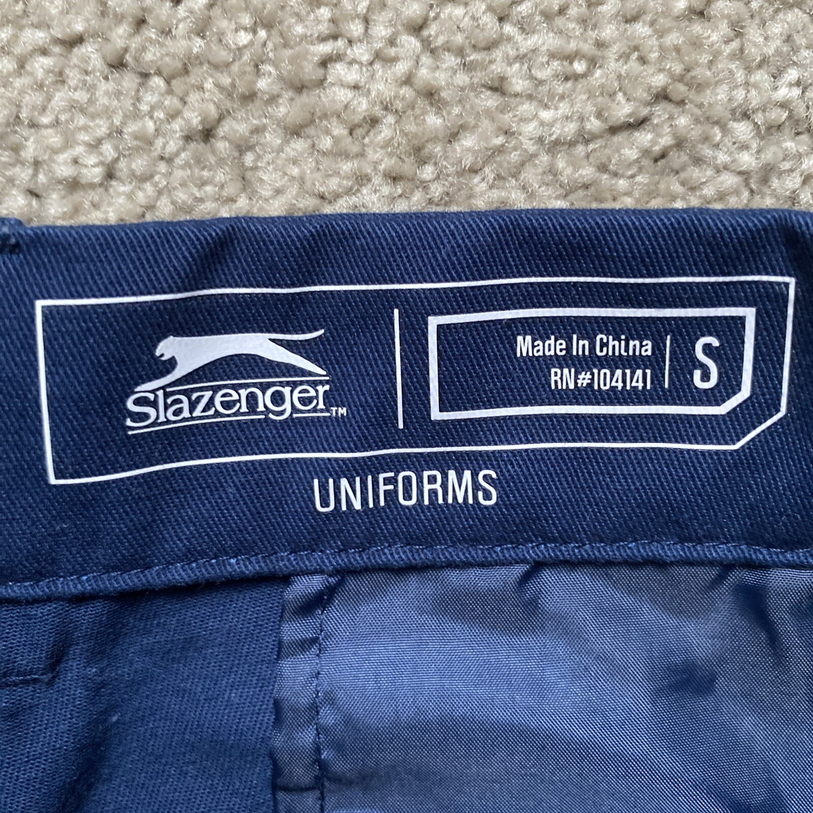 Boys Slazenger Size S Navy Blue Dress Uniform Shorts Adjustable Waist