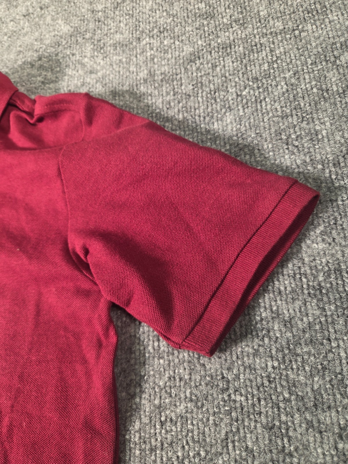 Nautica School Uniform New Polo Boys Sz L/G (14/16) Burgundy Performance Stretch