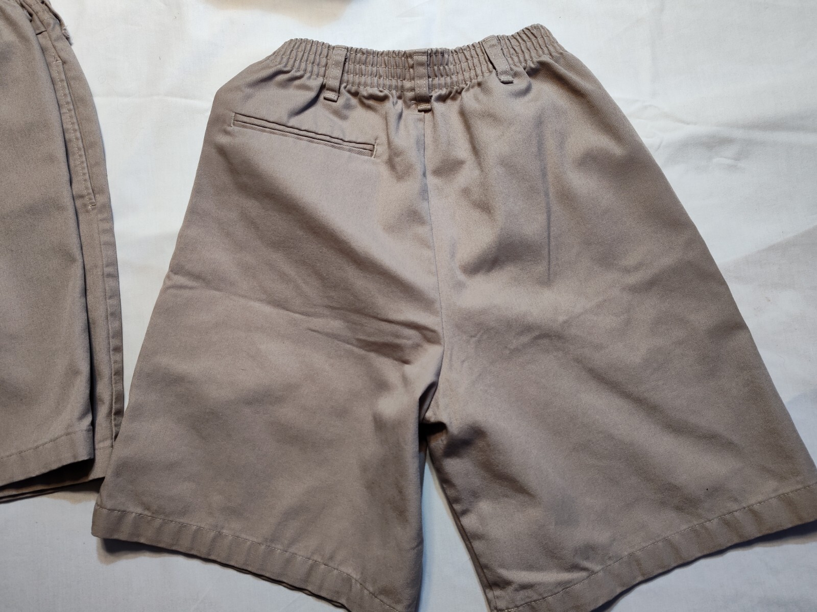Kids School Uniform 2 Pair Size 12 Husky Bermuda Khaki Shorts