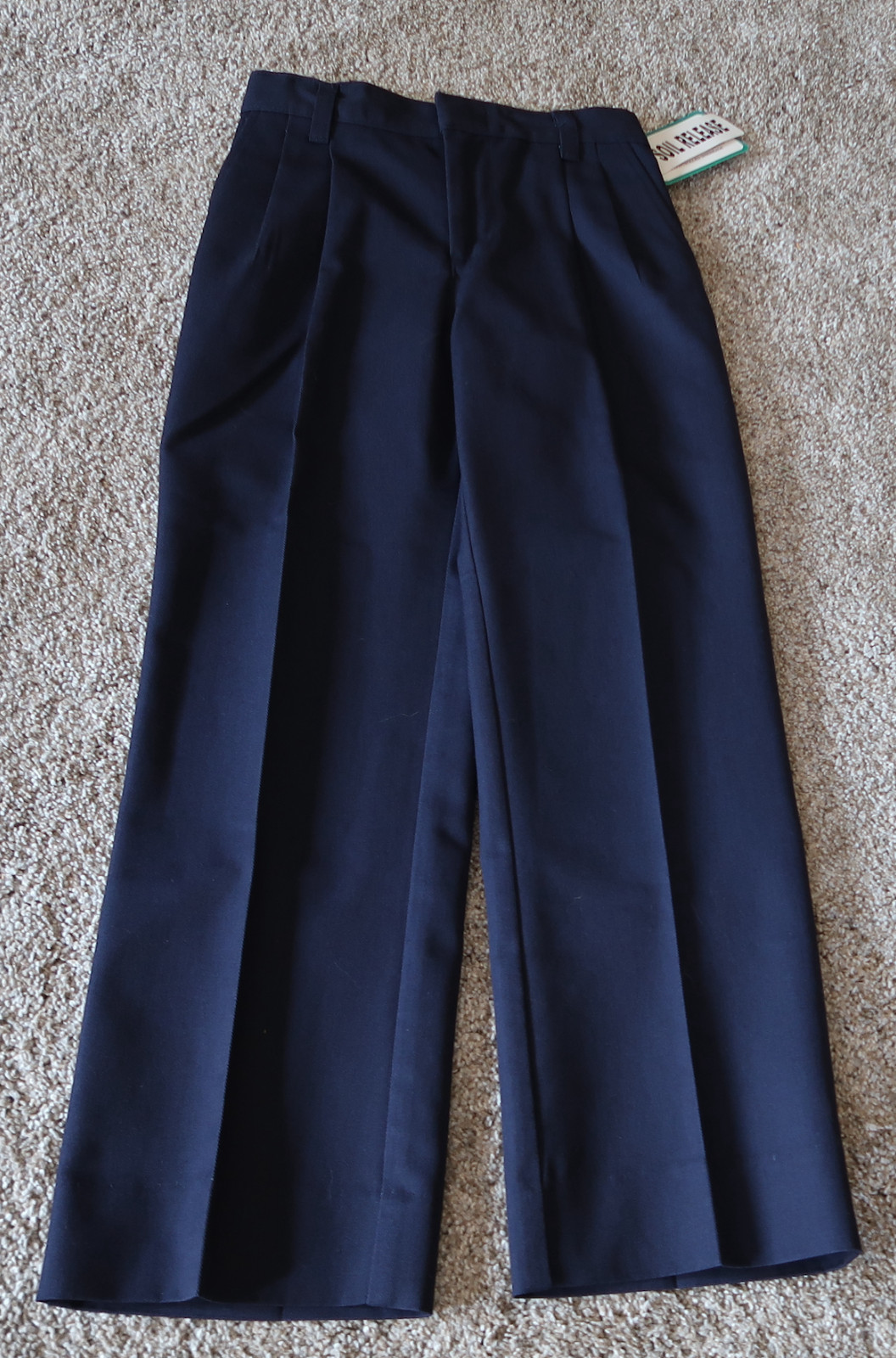 boys girls school uniform pants navy blue with pockets, easy care wrinkle free