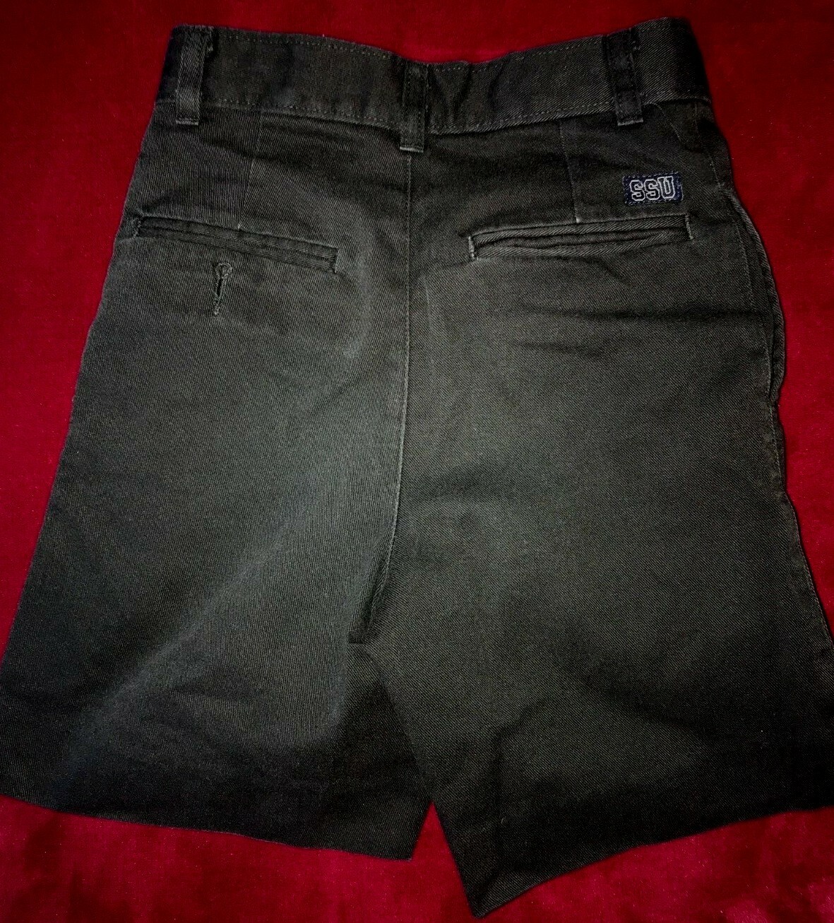 boys size 8 slim BLACK SCHOOL UNIFORM SHORTS SUNSHINE adjustable waist tabs