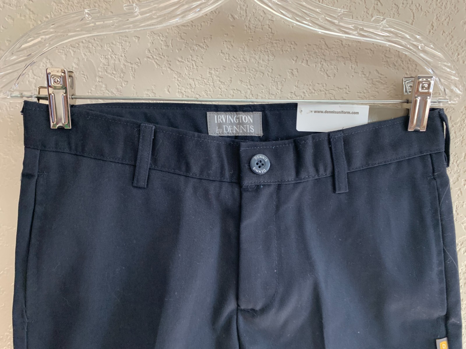 Dennis Uniform Boys Irvington Flat Front Walkshorts Navy Size 10H NWT
