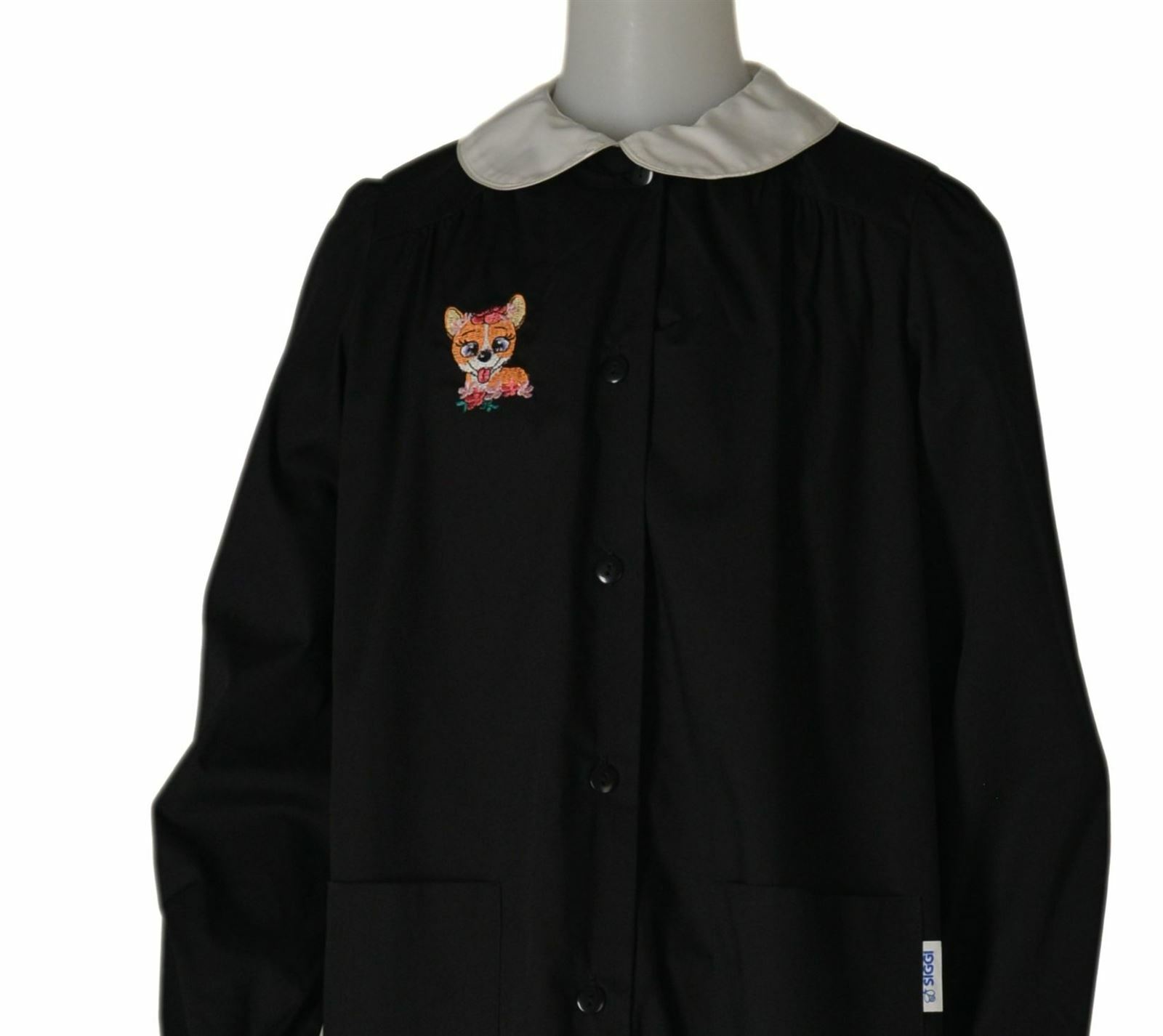 SCHOOL APRON GIRL DETACHABLE COLLAR BUTTONS BRAND SIGGI ART. 33GR3600