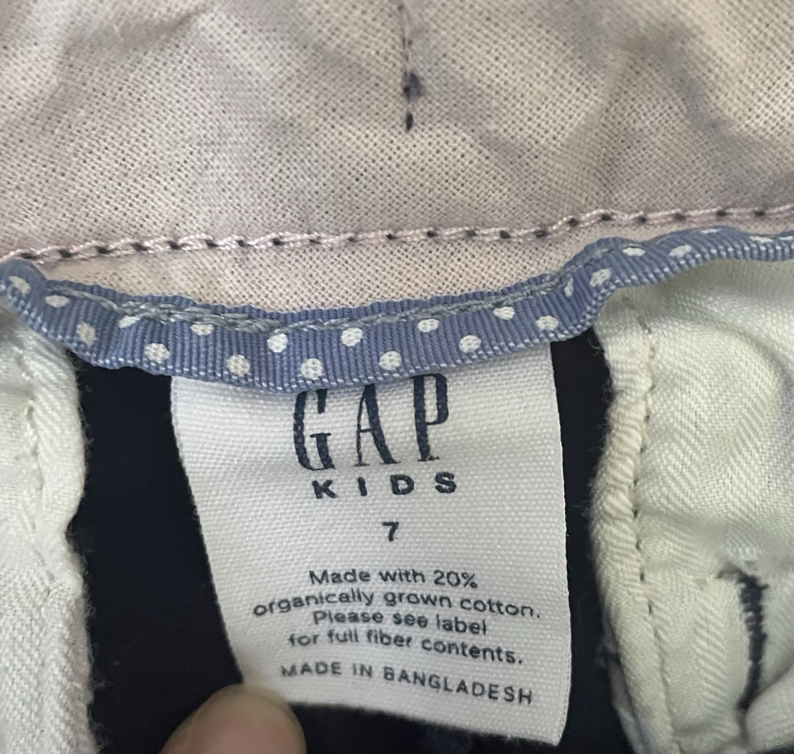 GAP Kids Boys Chino Shorts School Uniform 7 Navy Blue Organic Cotton Schoolwear