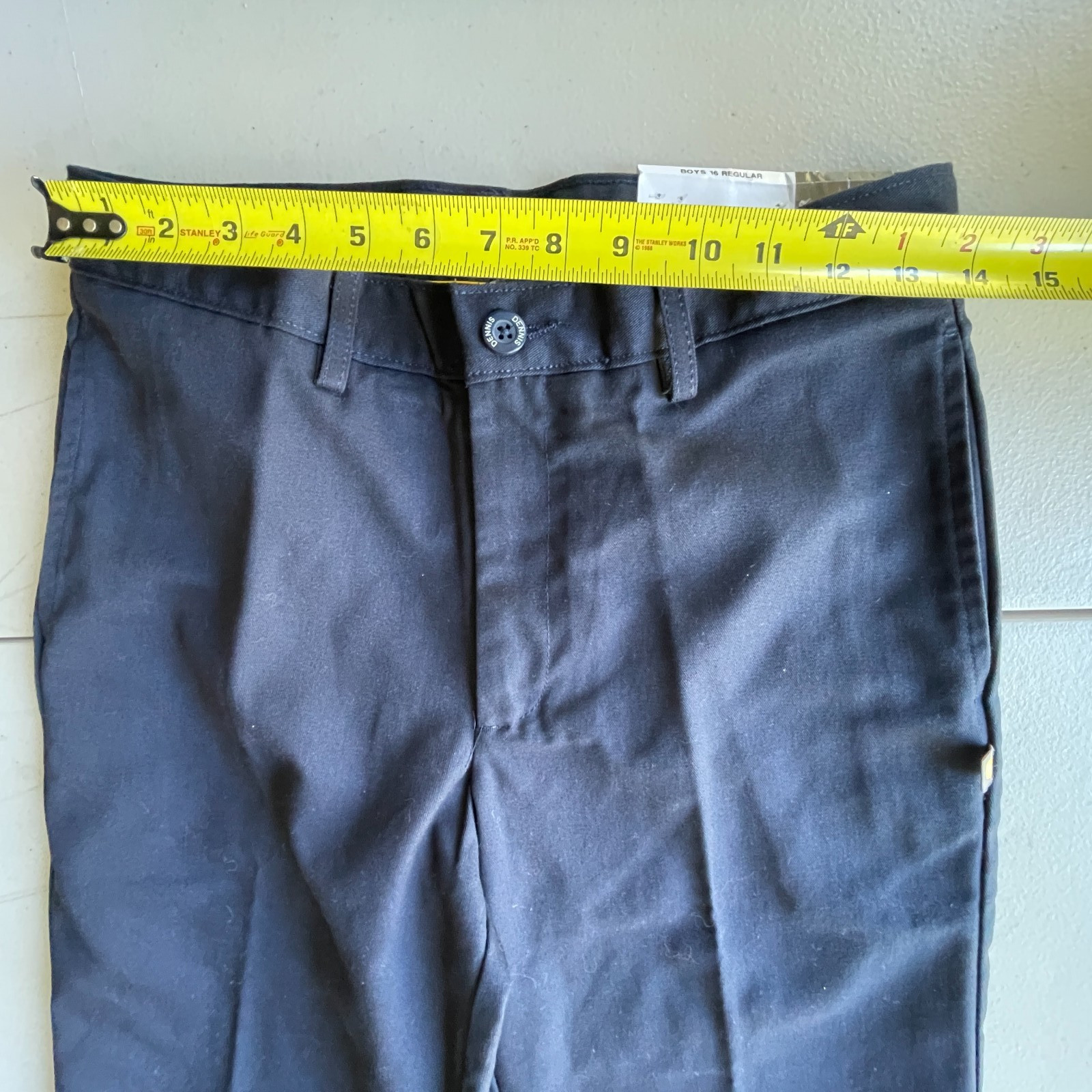 NWT Dennis Uniform Navy Irvington Pants Boys 16R Flat Front School Uniform 07700