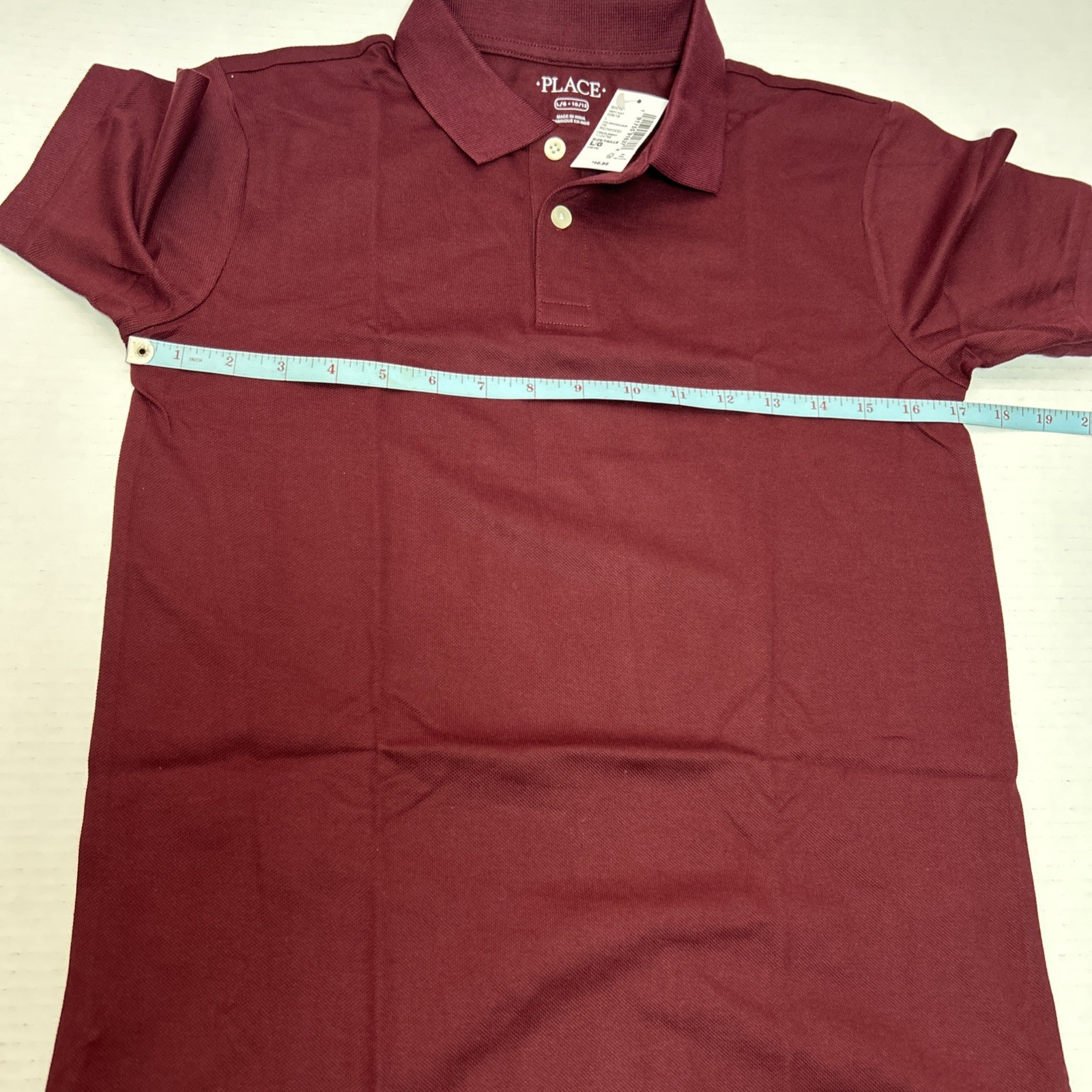 The Children’s Place Boys Redwood Uniform Pique Polo L (10/12) 191755916378 NWT