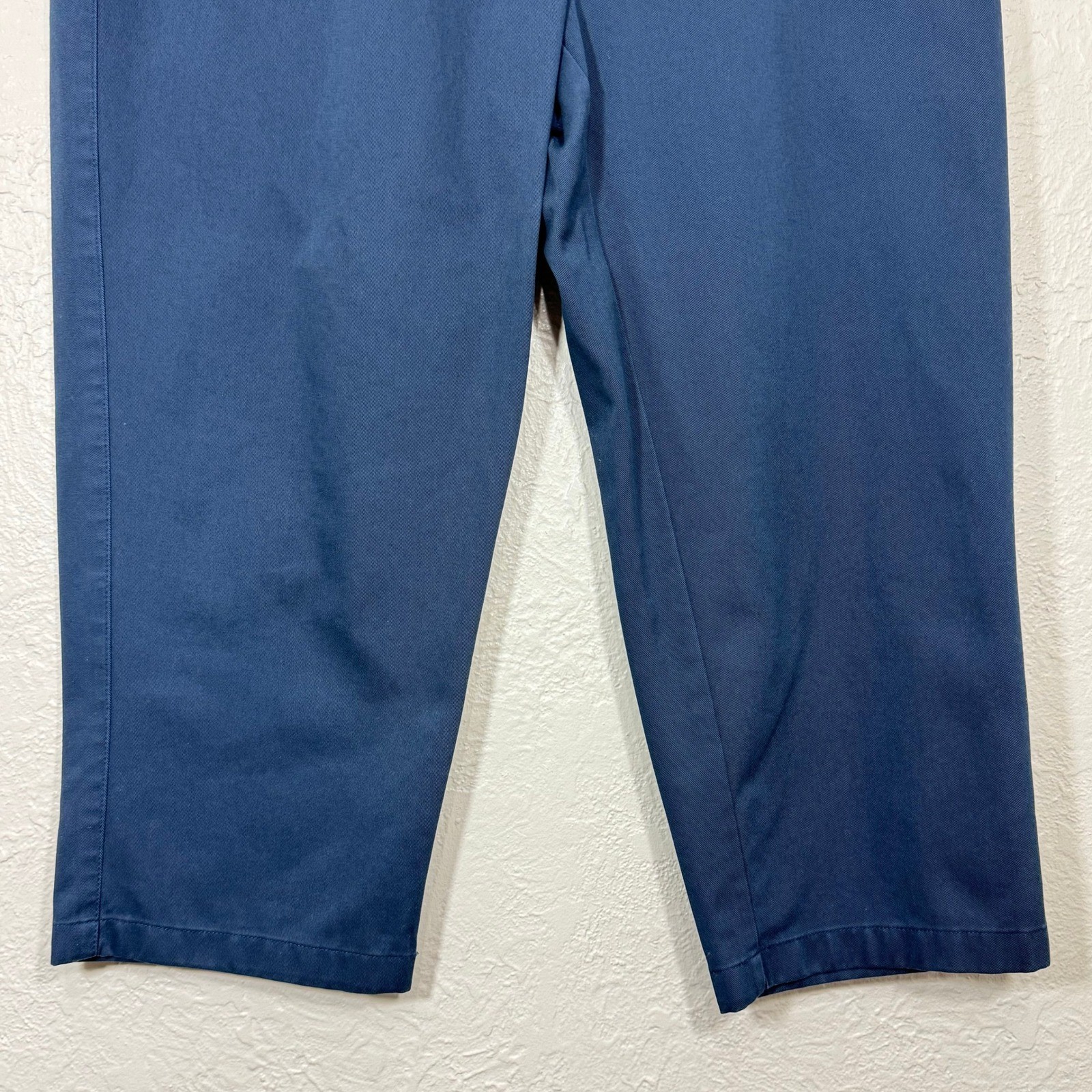 Vtg 90s LL Bean Youth Pants 14 Navy Chino School Uniform 100% Cotton Adjustable