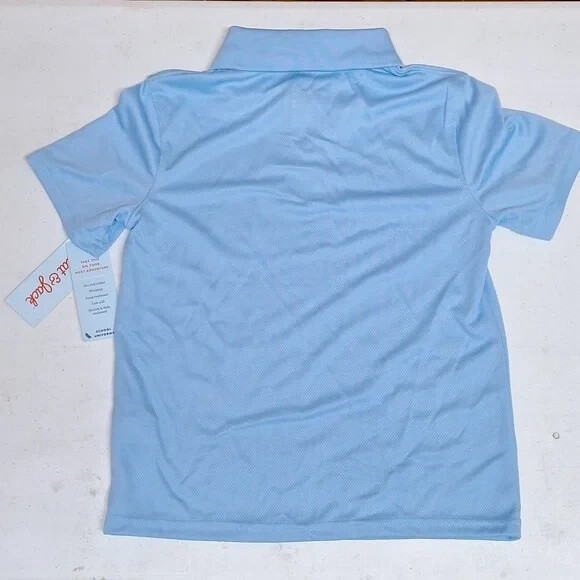 NEW! SET OF 2 Size Medium Performance Uniform Polo Shirt, Light Blue -Cat & Jack