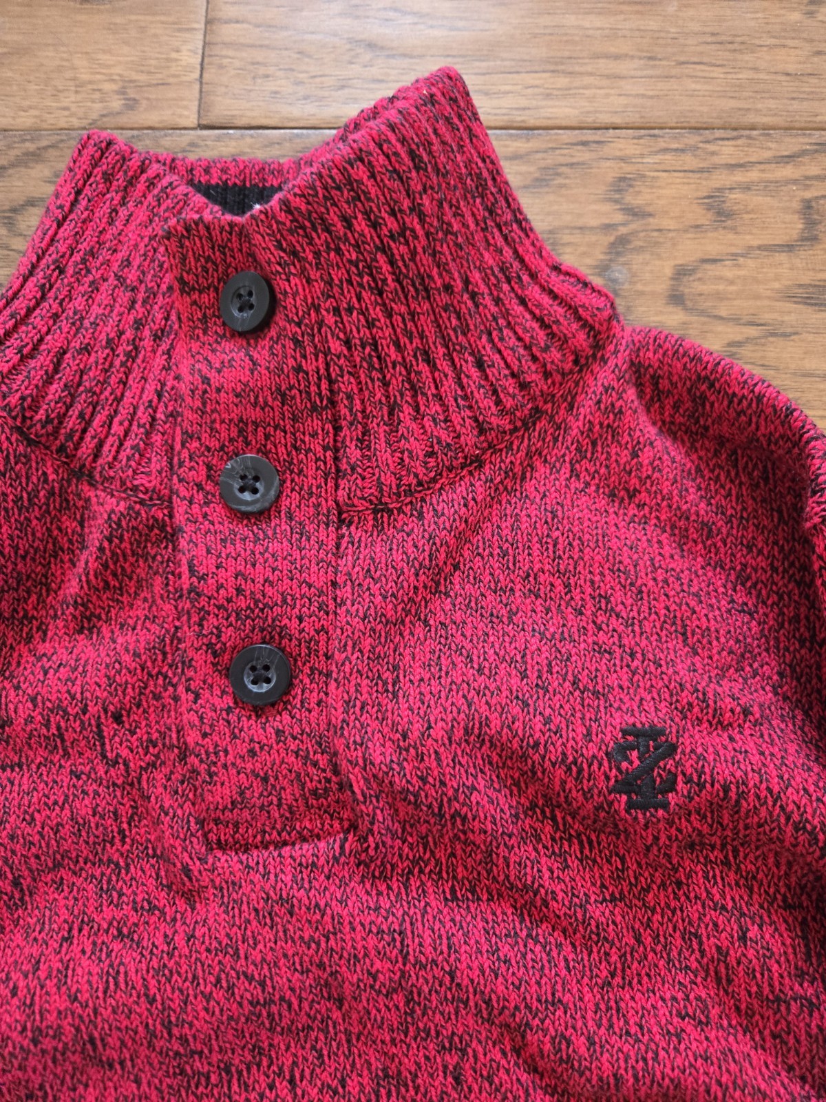 NWT Izod Boys Ribbed Red Sweater & Plaid Button-Up Dress Shirt Set 14/16