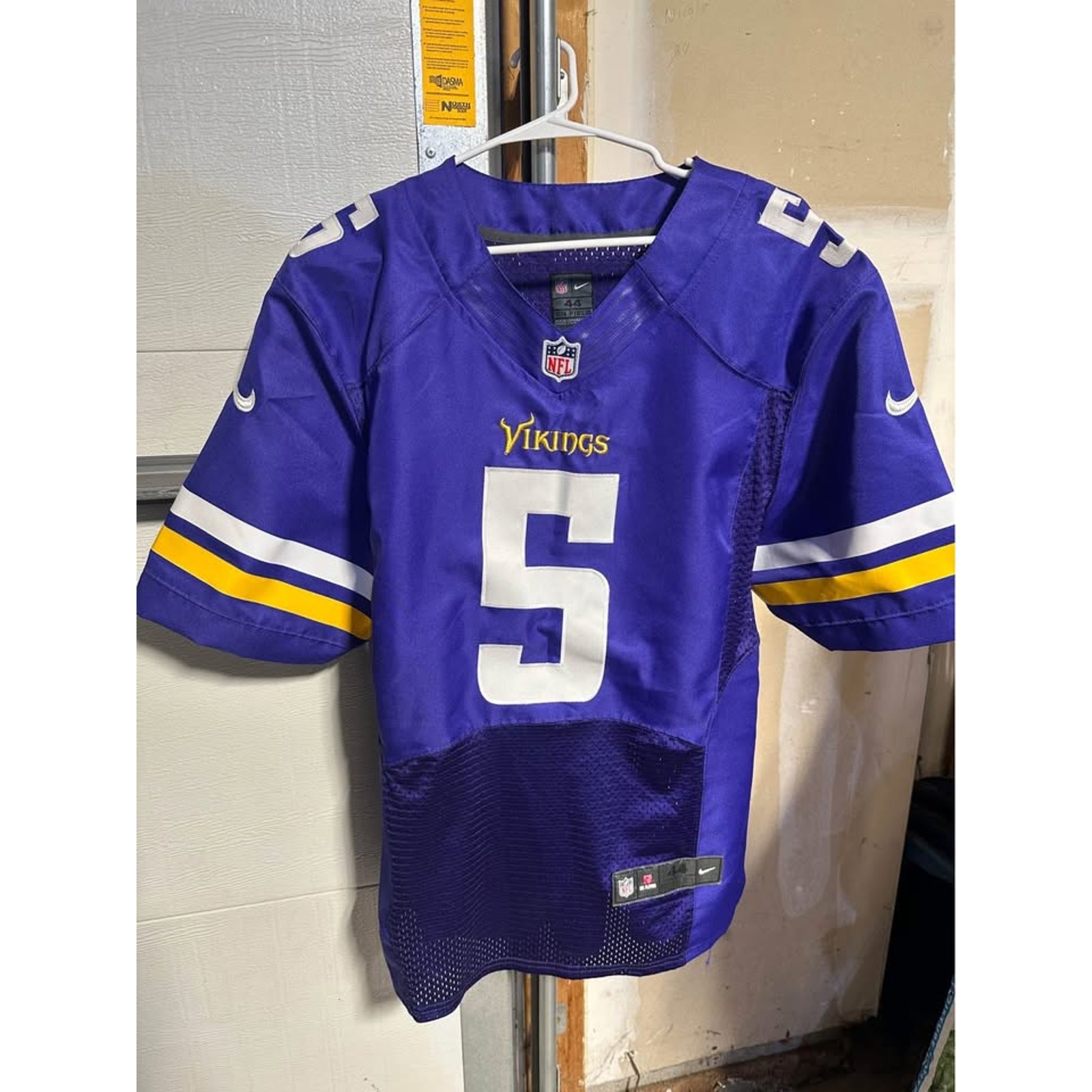 Minnesota Vikings Teddy Bridgewater #5 Jersey (Size 44)