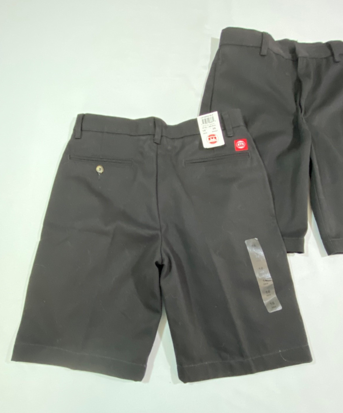 Mills Uniform Co. Boy’s Black Twill Shorts Size Regular 16 Adj. Waist Lot of 2